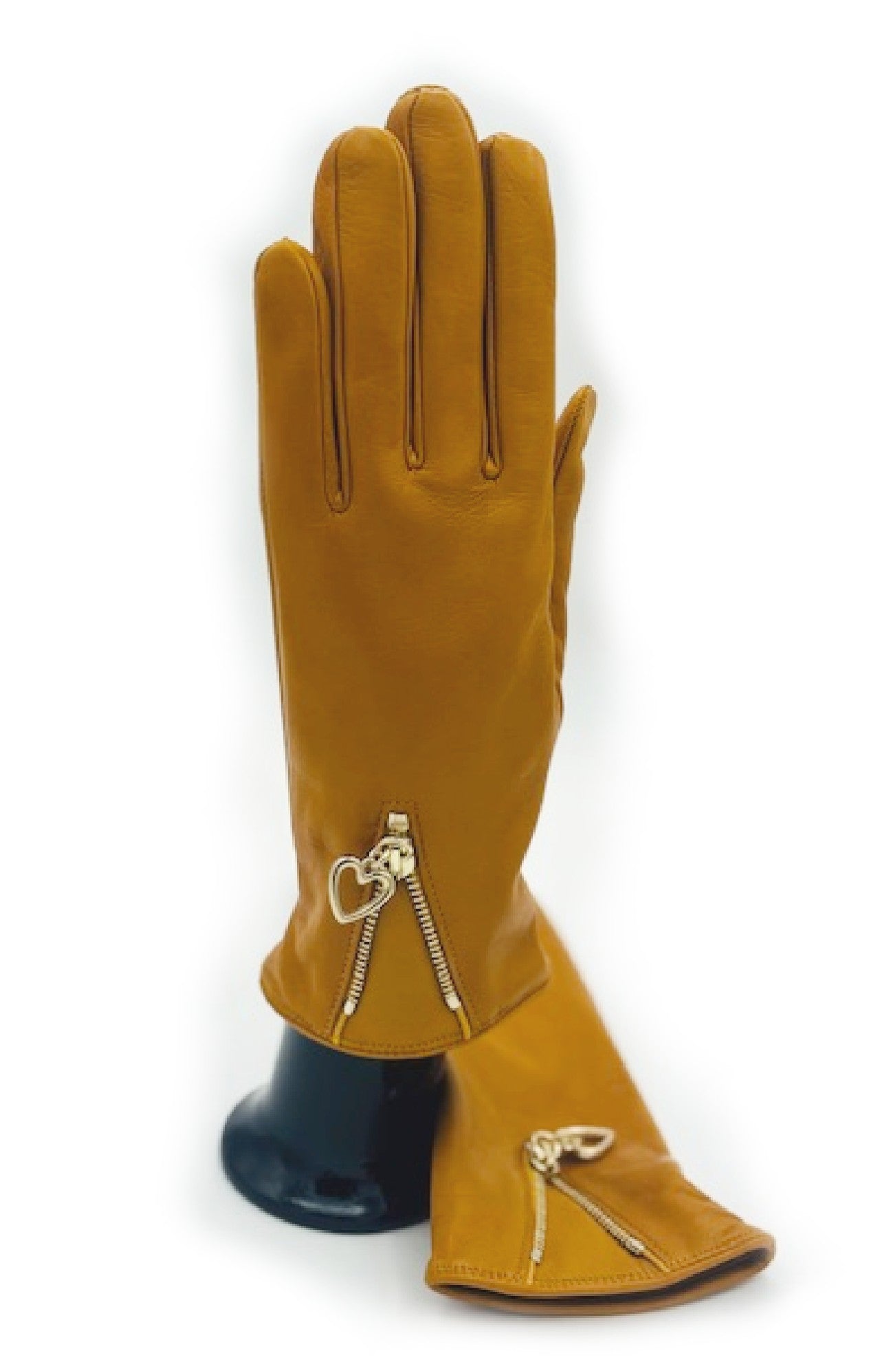 sermoneta-gloves-guanto-in-nappa-con-zip-fodera-cashmere-giallo-ocra image 4