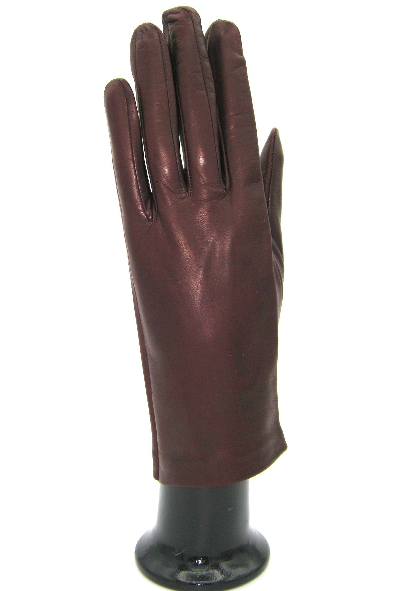 sermoneta-gloves-guanto-classico-in-nappa-foderato-di-seta-bordeaux-da-donna image 5