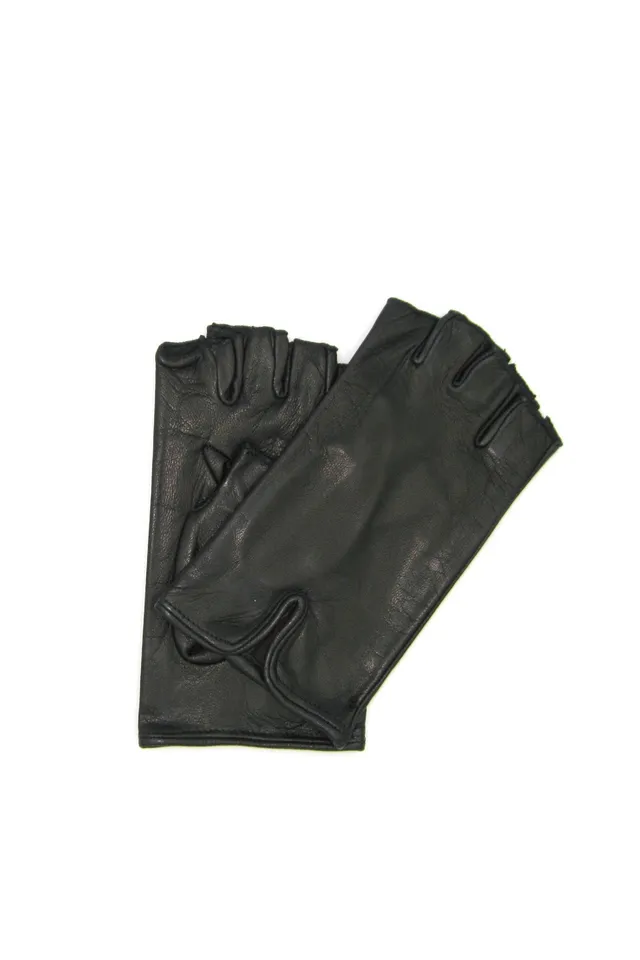 sermoneta-gloves-guanto-in-nappa-1-2-dita-foderato-seta-nero image 1