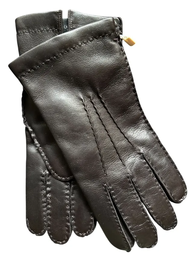 merola-gloves-guanti-in-nappa-cuciti-a-mano-con-fodera-in-cashmere-marrone-scuro image 1