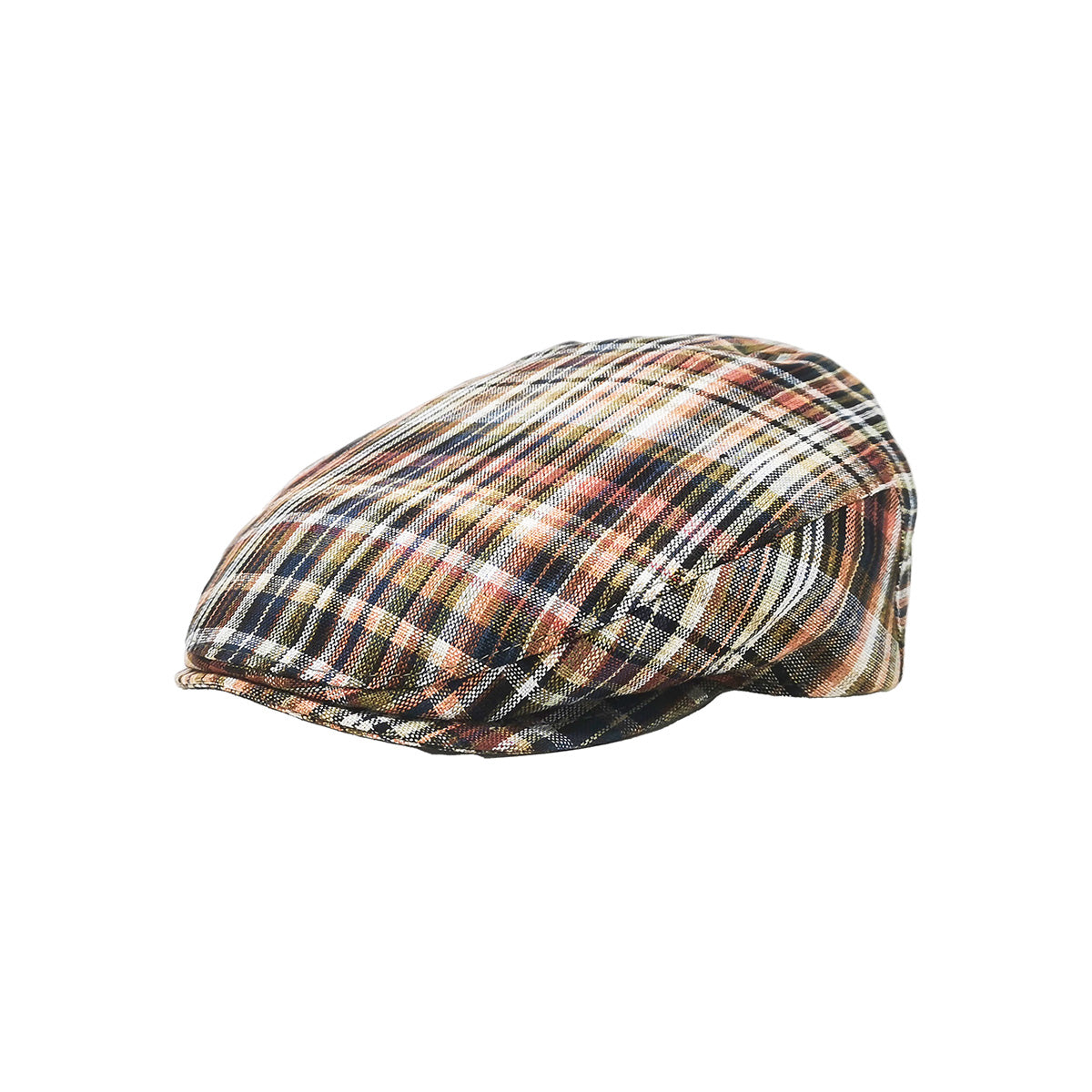 doria-1905-hobo-coppola-piatta-seta-tartan-oliva image 1
