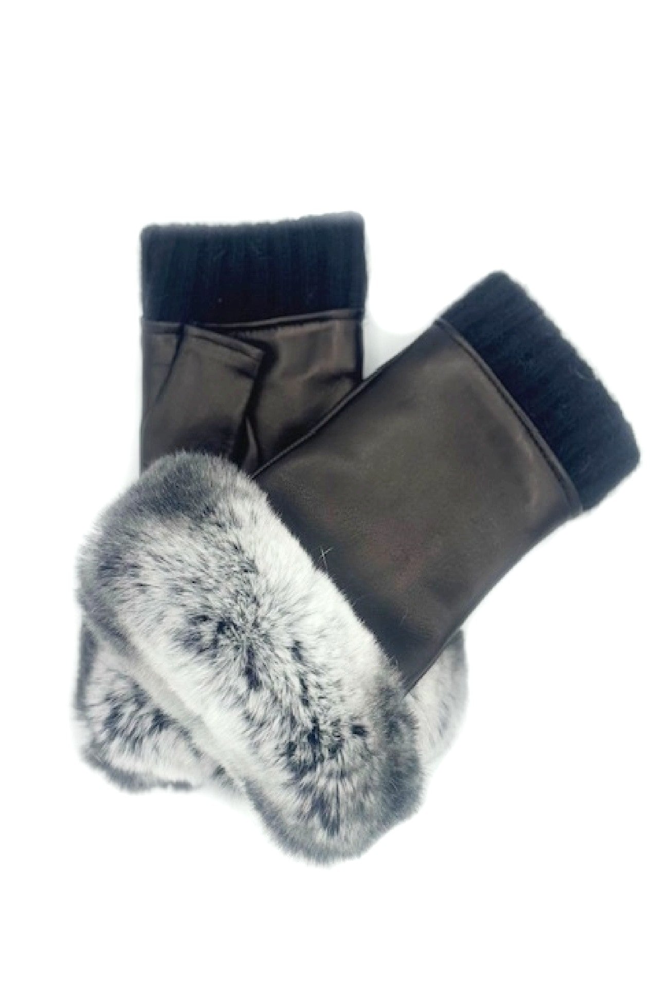 sermoneta-gloves-manicotto-2bt-fodera-cashmere-con-bordo-rex-nero image 1