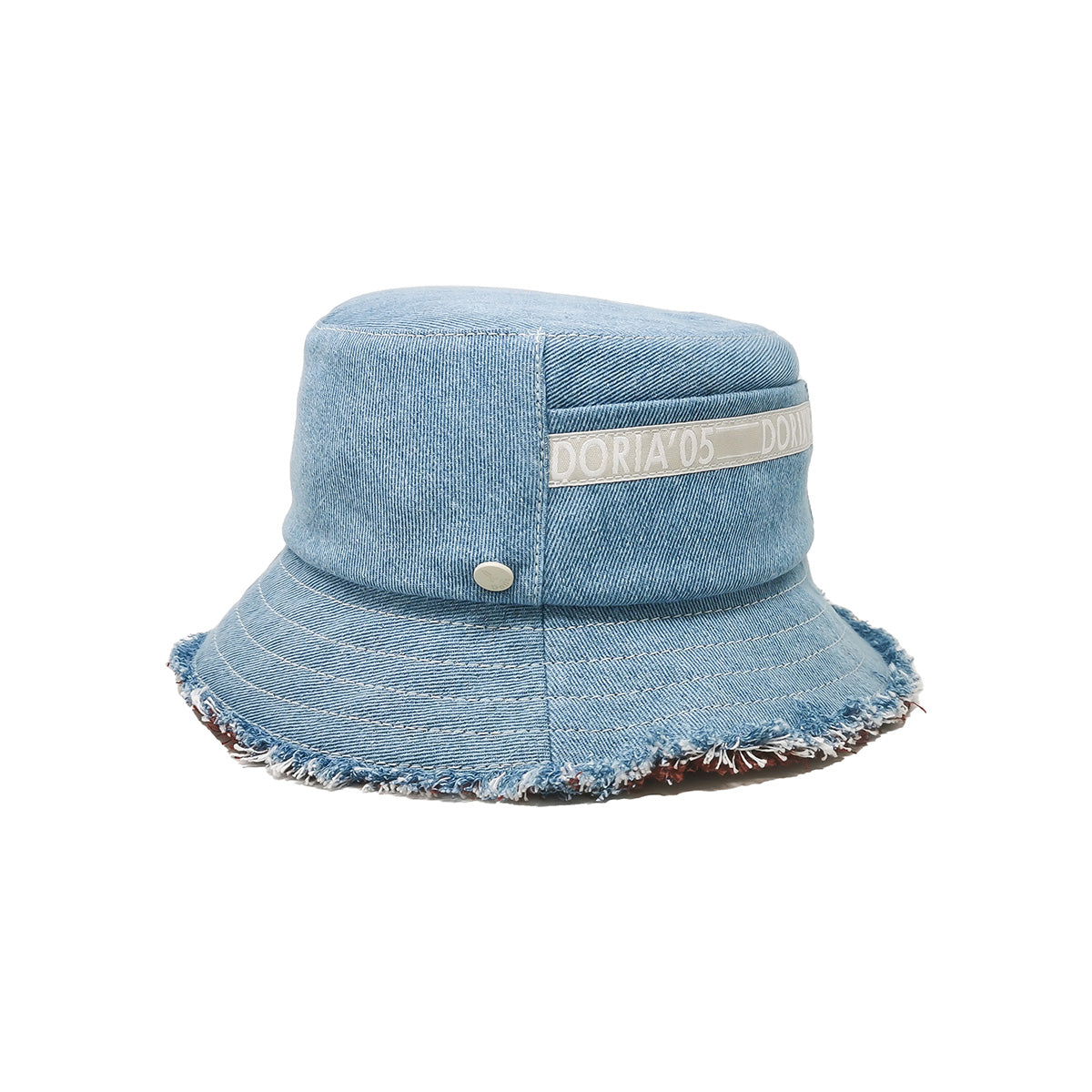 doria-1905-boris-fray-cappello-bucket-denim-sfrangiato-reversibile image 1