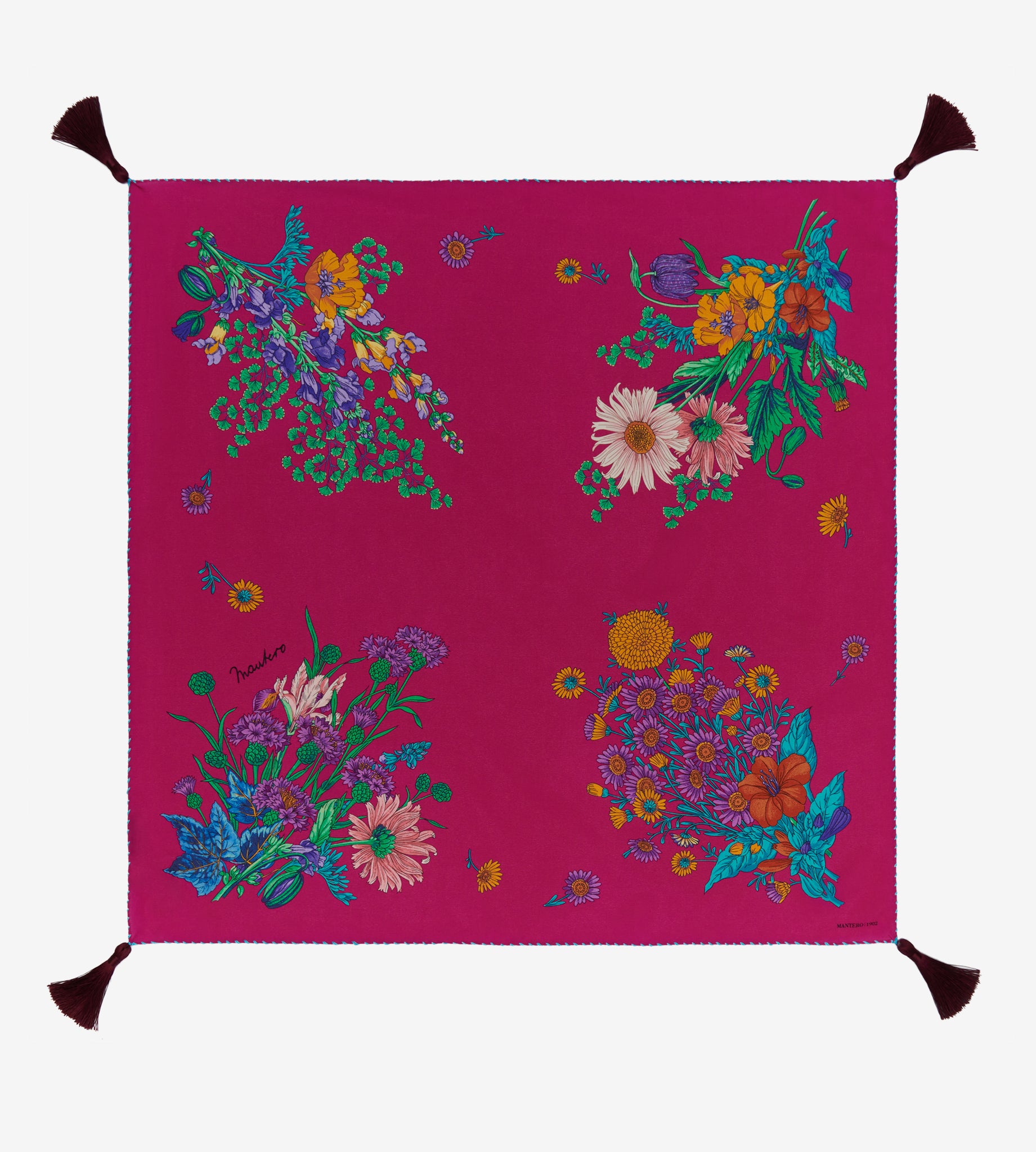 mantero-1902-flowers-euphoria-small-carr-67x67-cm-con-nappine image 1