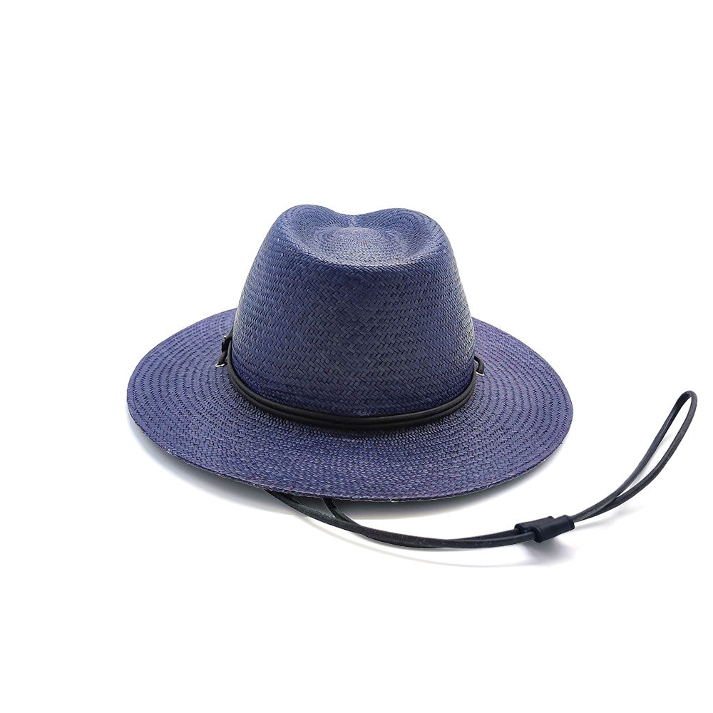 doria-1905-hoodoo-drop-cappello-panama-brisa-western-blu-notte-con-sottogola image 4