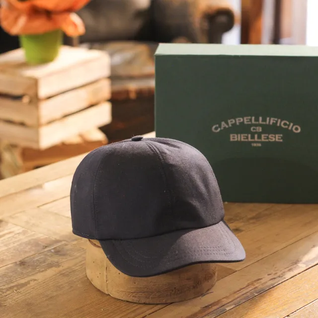 cappellificio-biellese-1935-baseball-lp-cashmere-blu-waterproof-zegna-aw25 image 1