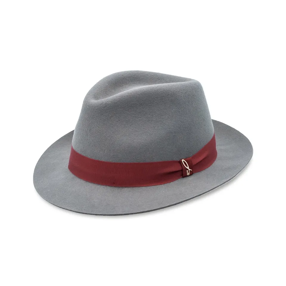 doria-1905-droplet-cappello-drop-in-feltro-di-lana-grigio-chiaro image 1