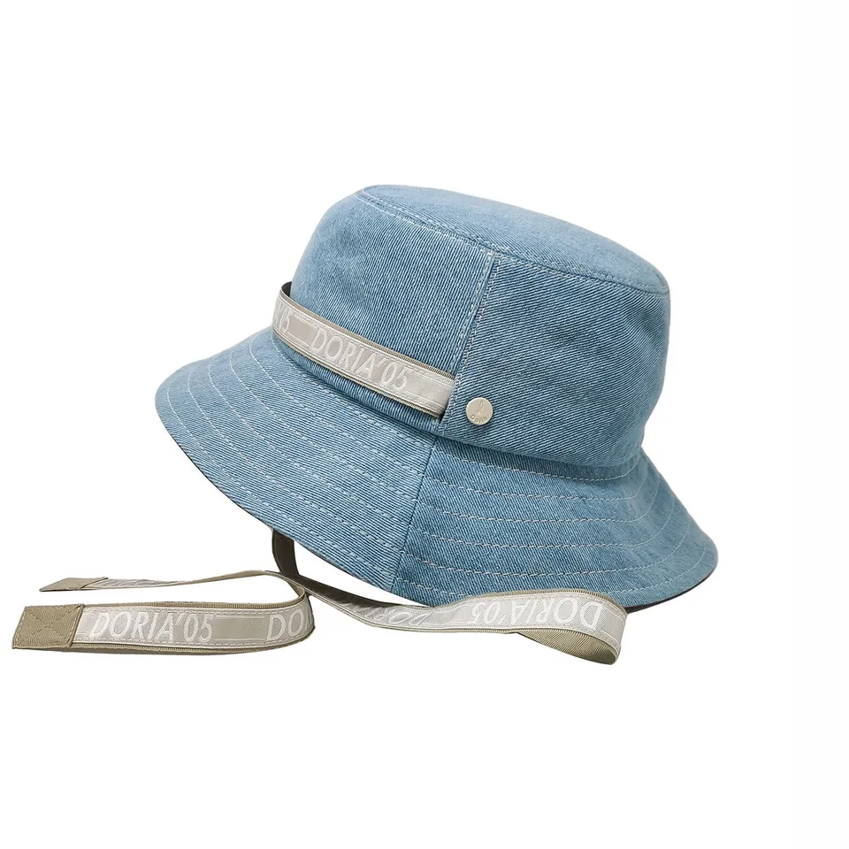 doria-1905-orano-cappello-bucket-reversibile-denim-rosso-bauxite image 1