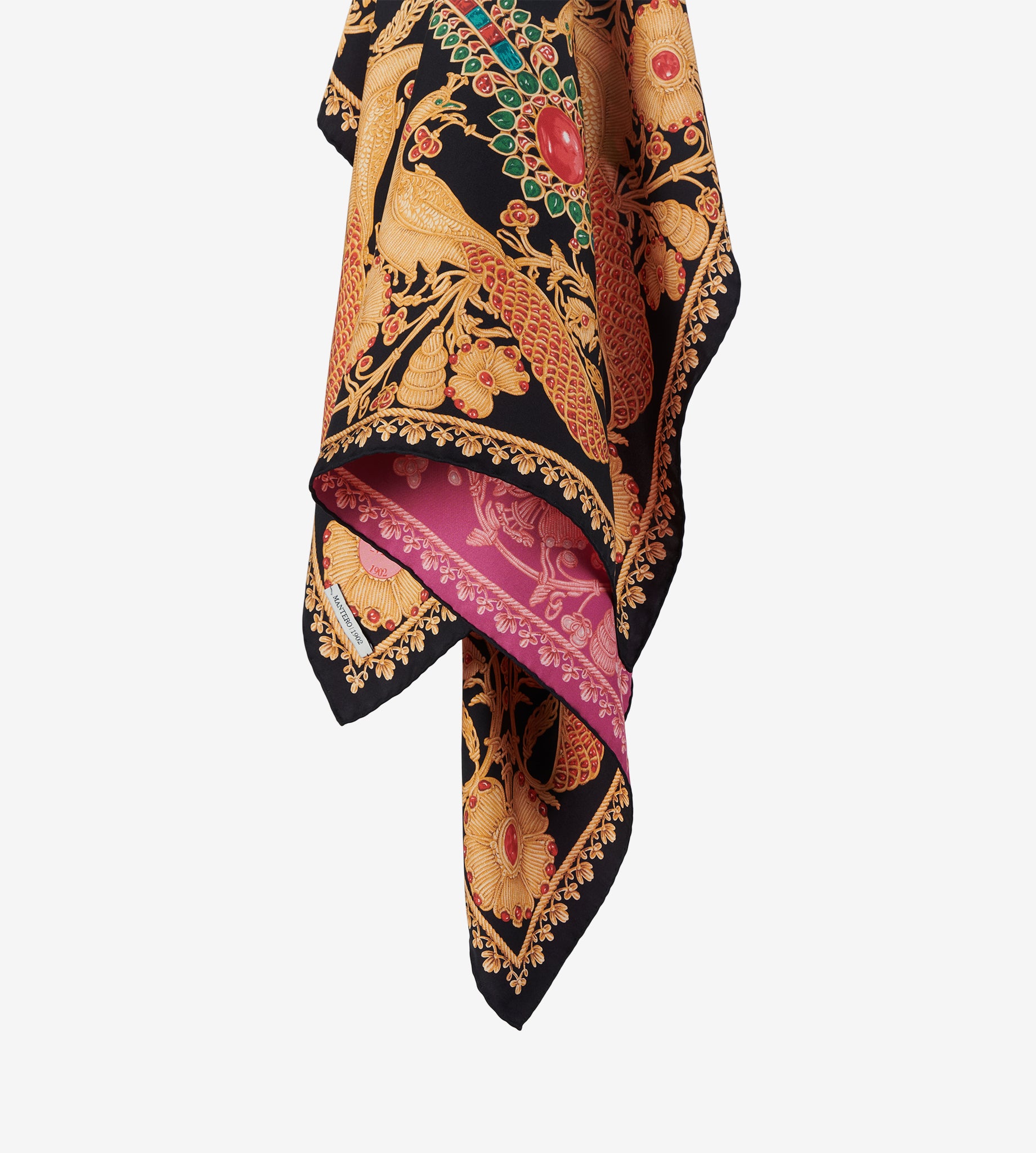 mantero-1902-archivio-n-56-maharaja-foulard-classic-carr-reverse-90x90-cm image 5