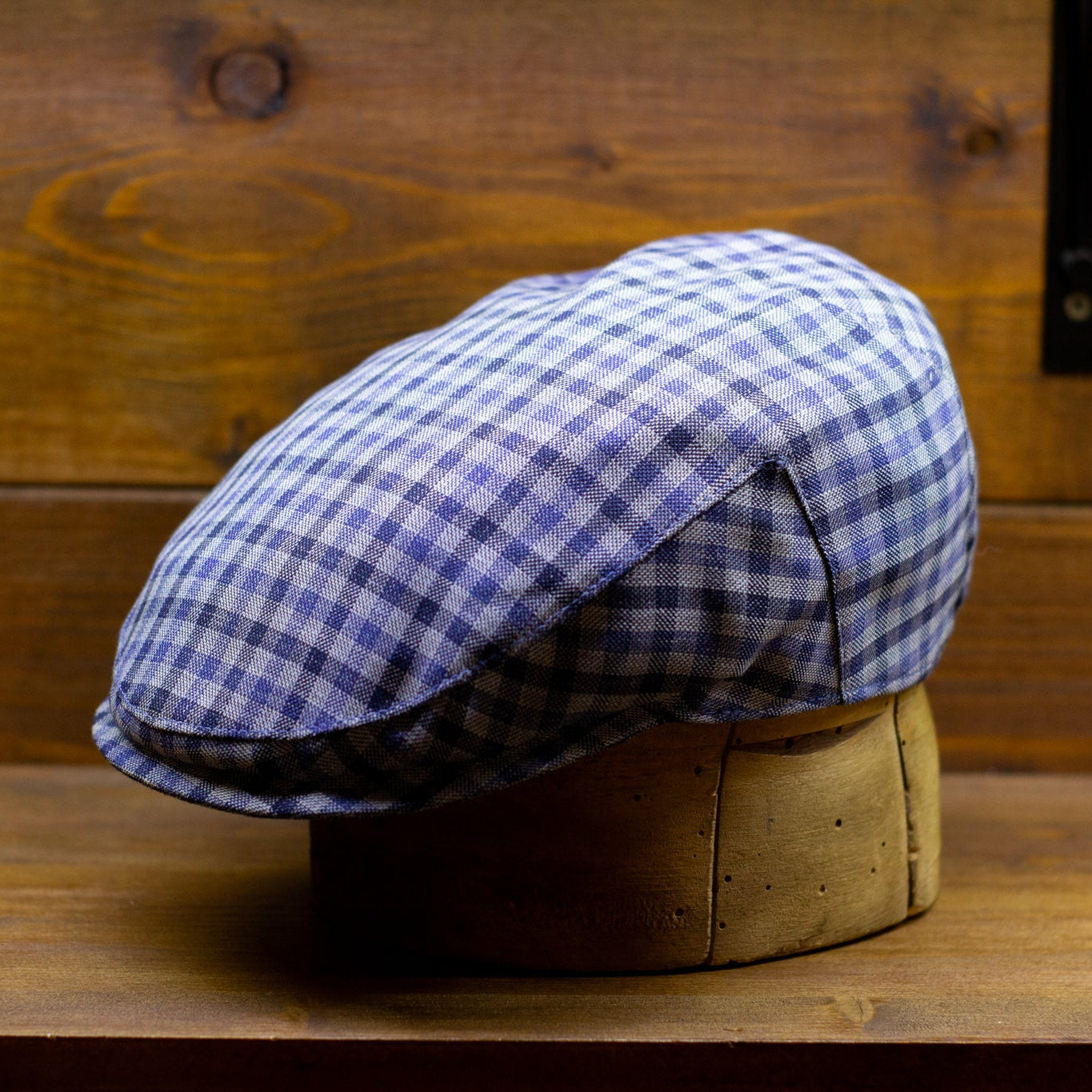 cappellificio-biellese-1935-county-cap-vbc-microcheck-navy image 2