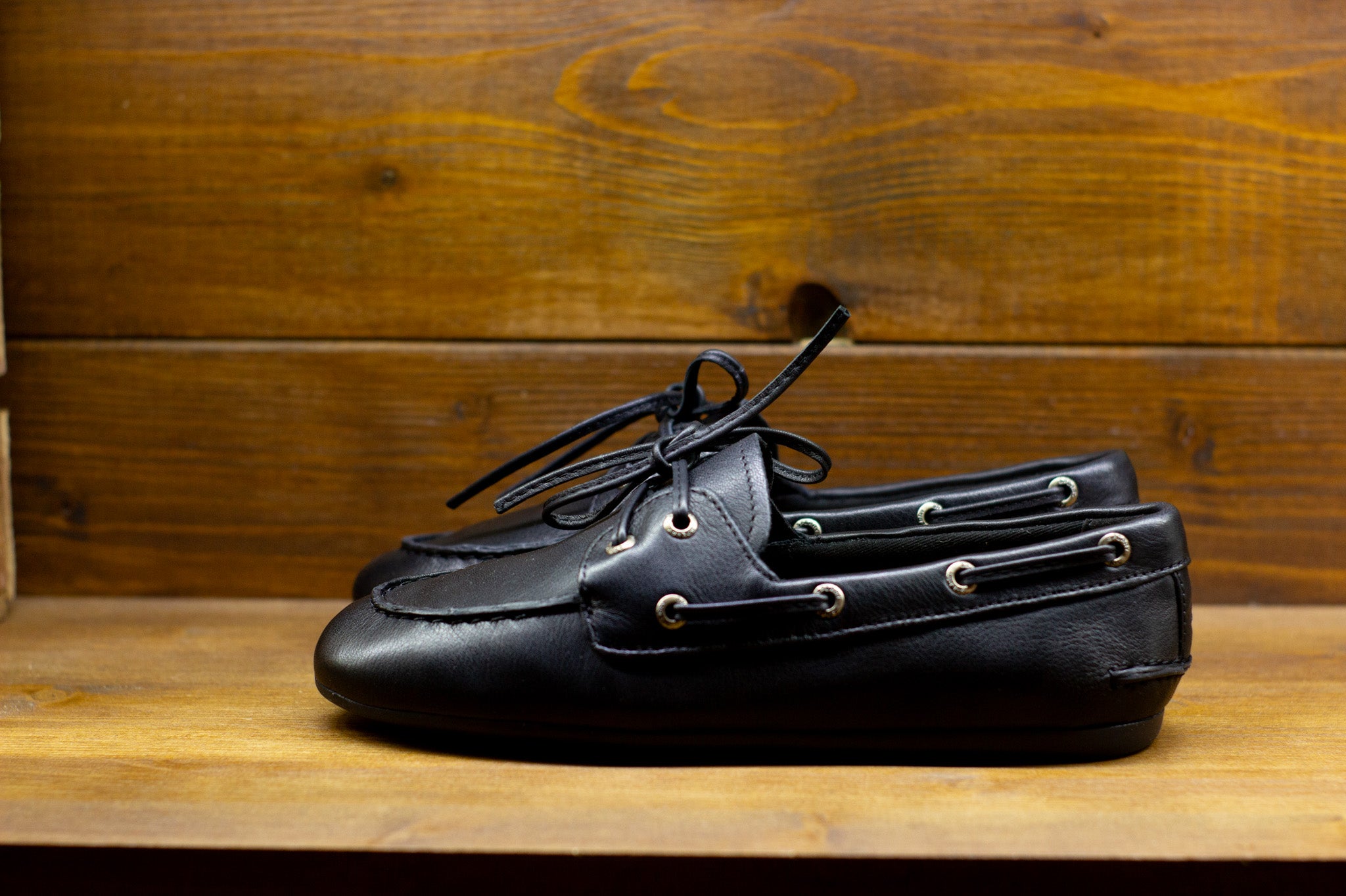 cappellificio-biellese-1935-slim-boat-shoes-in-pelle-nera-tumbled image 1