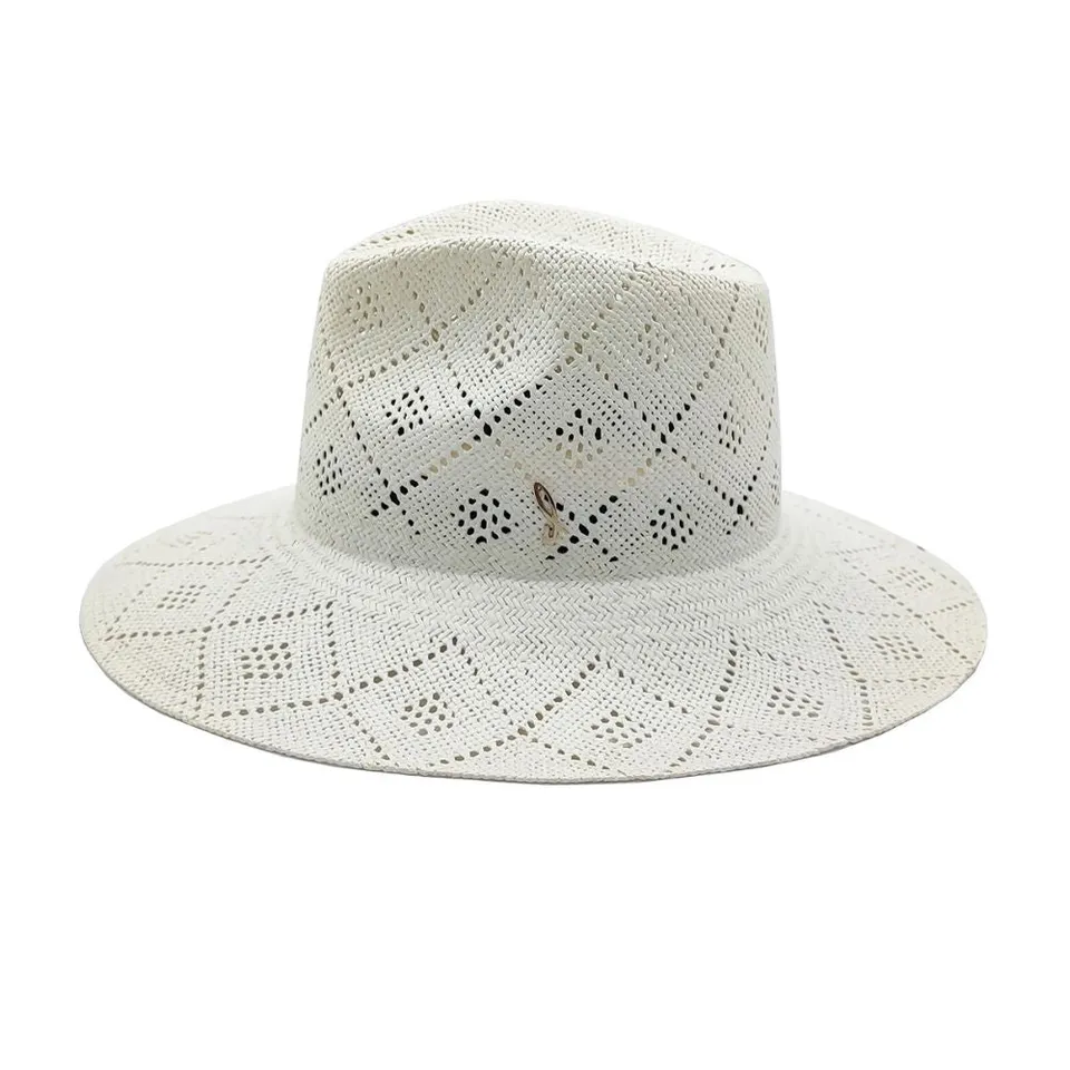 doria-1905-ernest-lace-cappello-tesa-larga-intreccio-carta-bianco image 1
