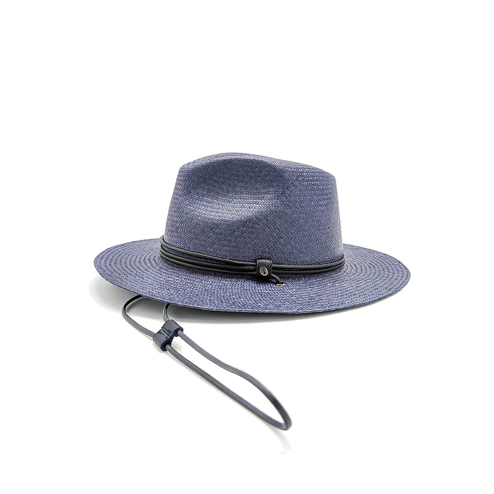 doria-1905-hoodoo-drop-cappello-panama-brisa-western-blu-notte-con-sottogola image 1
