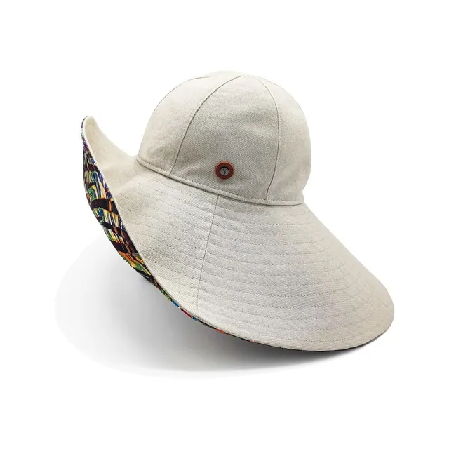 doria-1905-makasar-cappello-a-cupola-libera-in-canvas-di-cotone-reversibile image 1