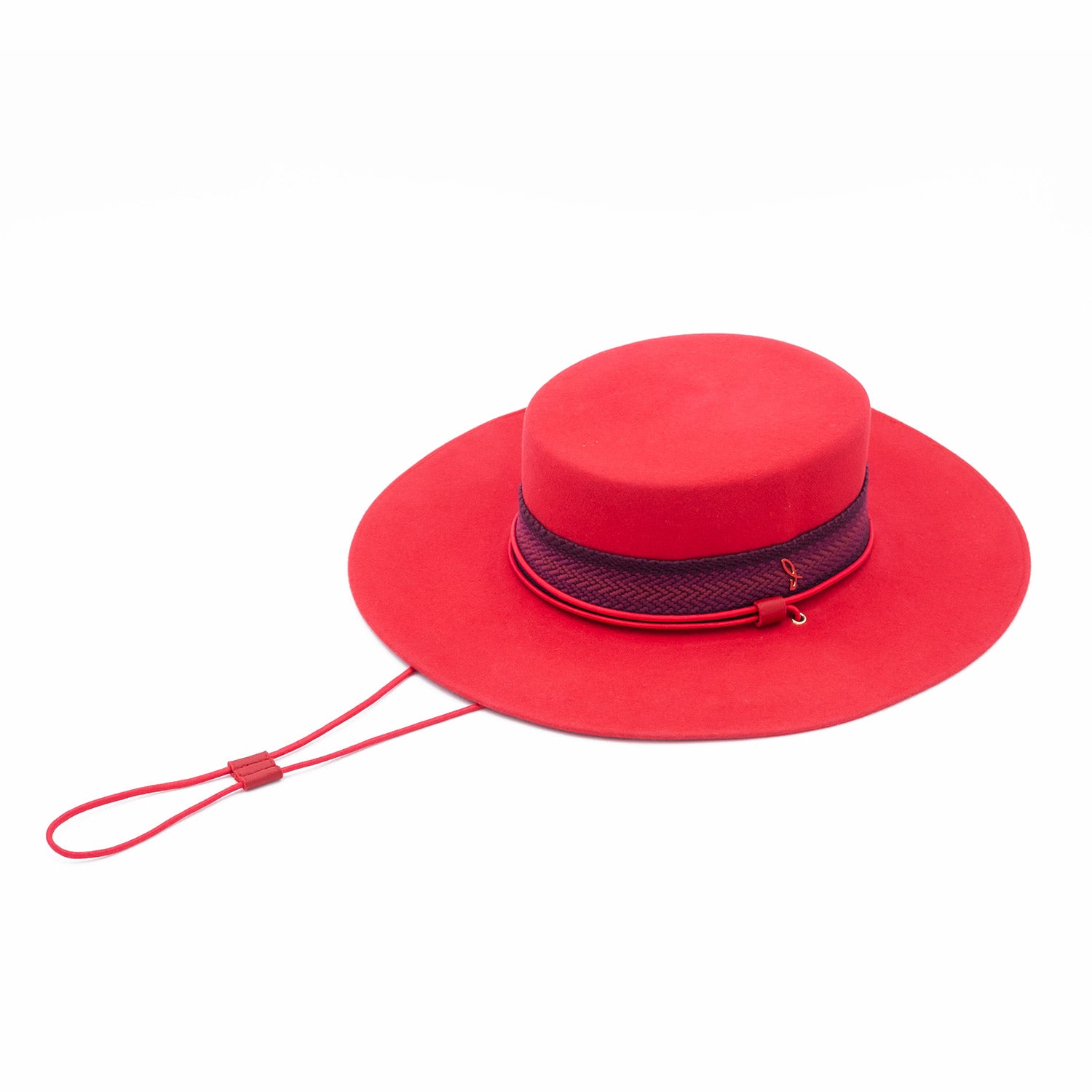 doria-1905-salento-toledo-cappello-tesa-larga-in-feltro-rosso image 2