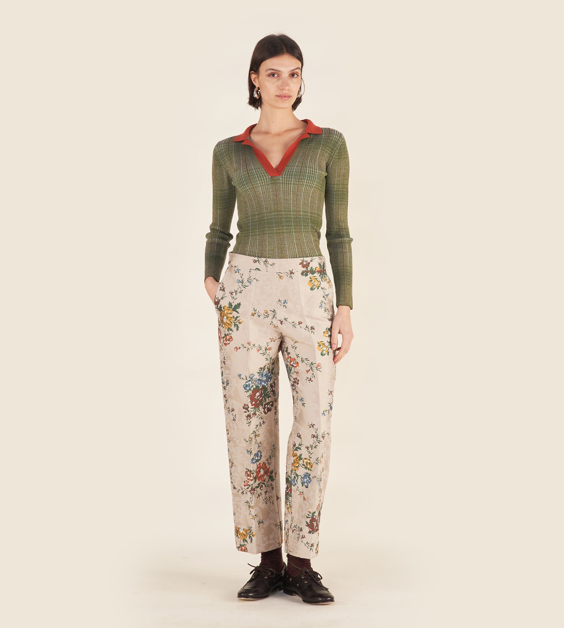 mantero-1902-marzia-pantaloni-culotte-regular-con-risvolto image 3