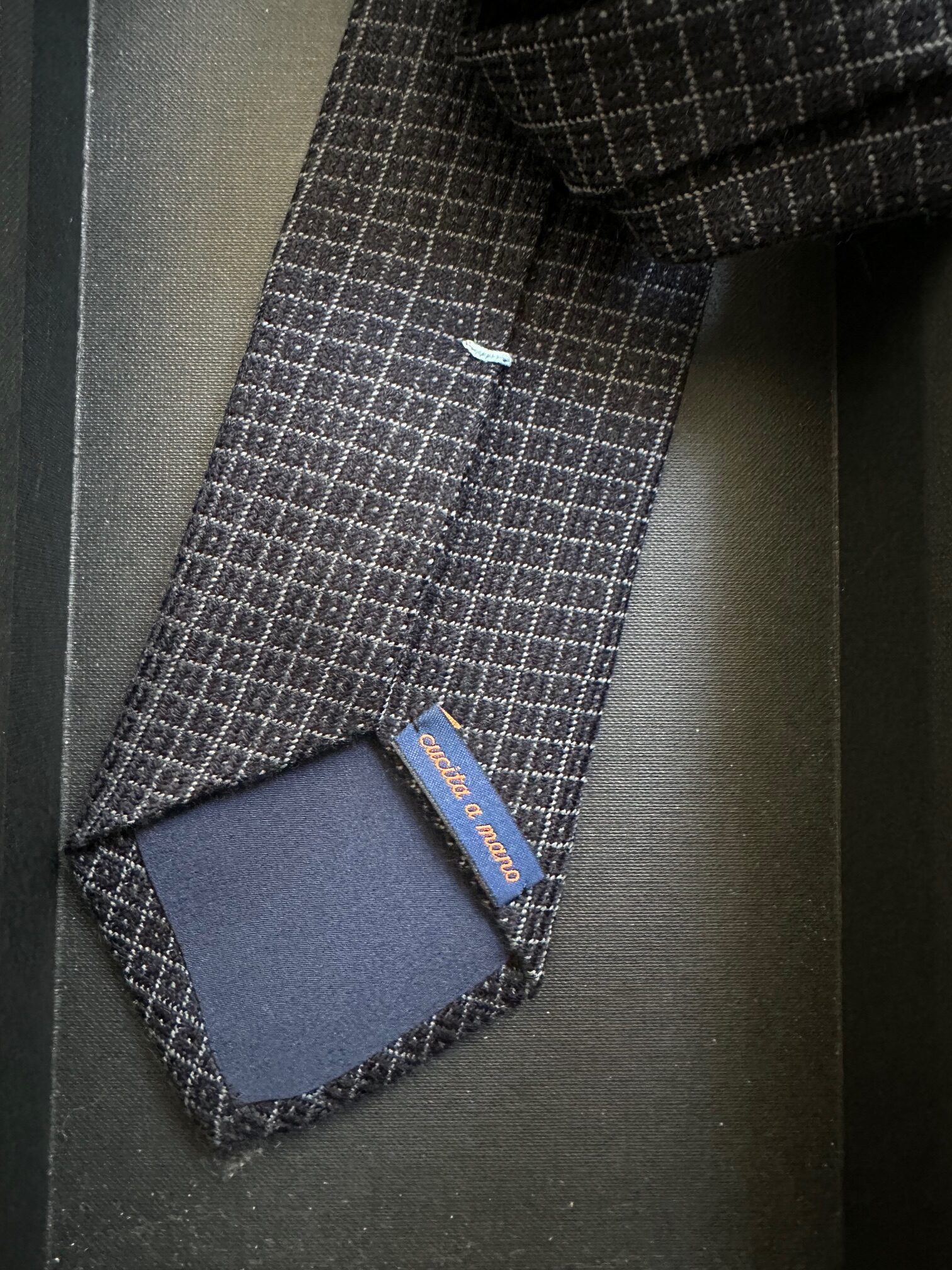 merola-gloves-exclusive-archive-cravatta-in-puro-cashmere-100-cm-8-5-x-148-made--4 image 2