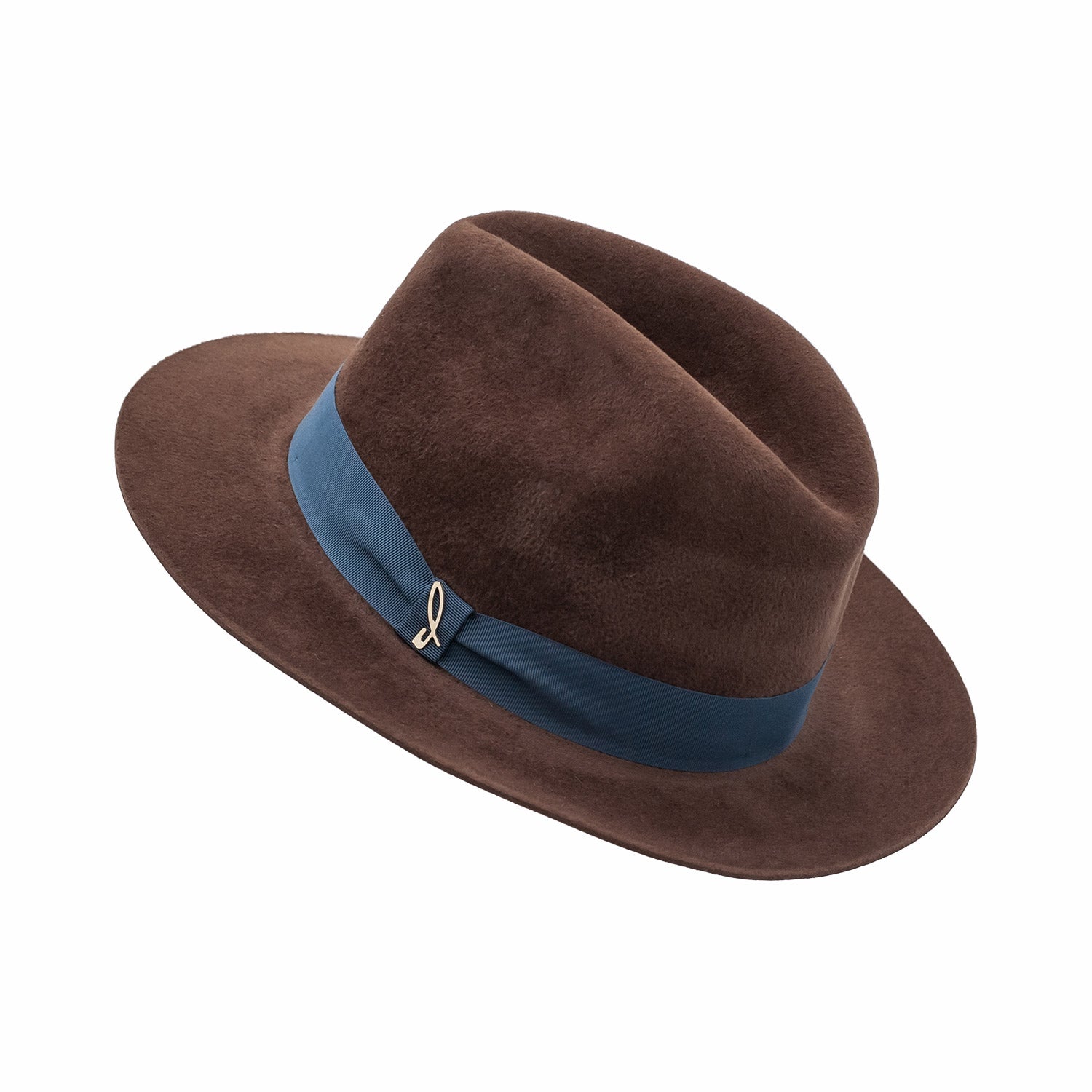 doria-1905-roberto-cappello-fedora-velour-marrone-cioccolato image 2