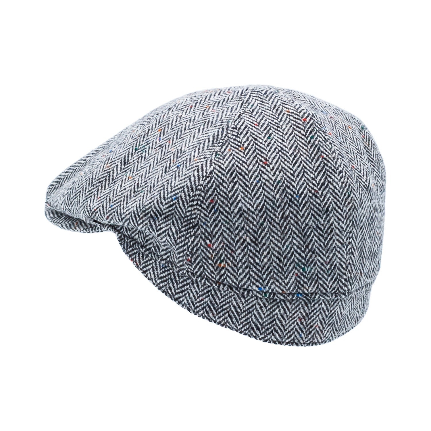 doria-1905-ed-berretto-a-spicchi-in-lana-vergine-grigio-nero image 3