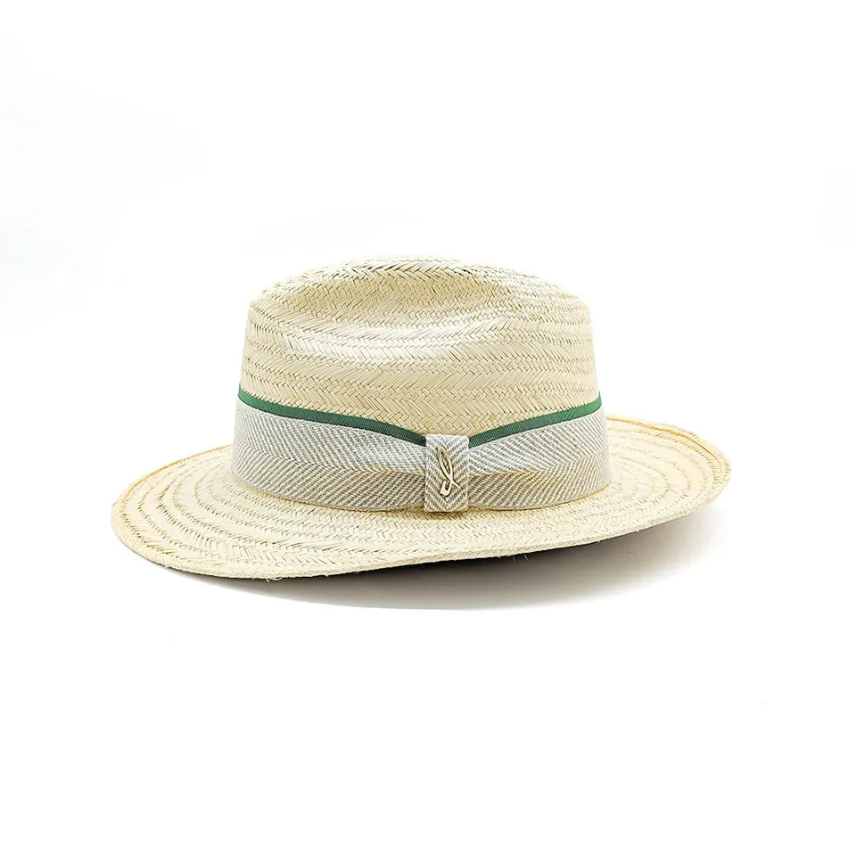 doria-1905-roberto-cappello-panama-herringbone-fedora-tesa-media image 1