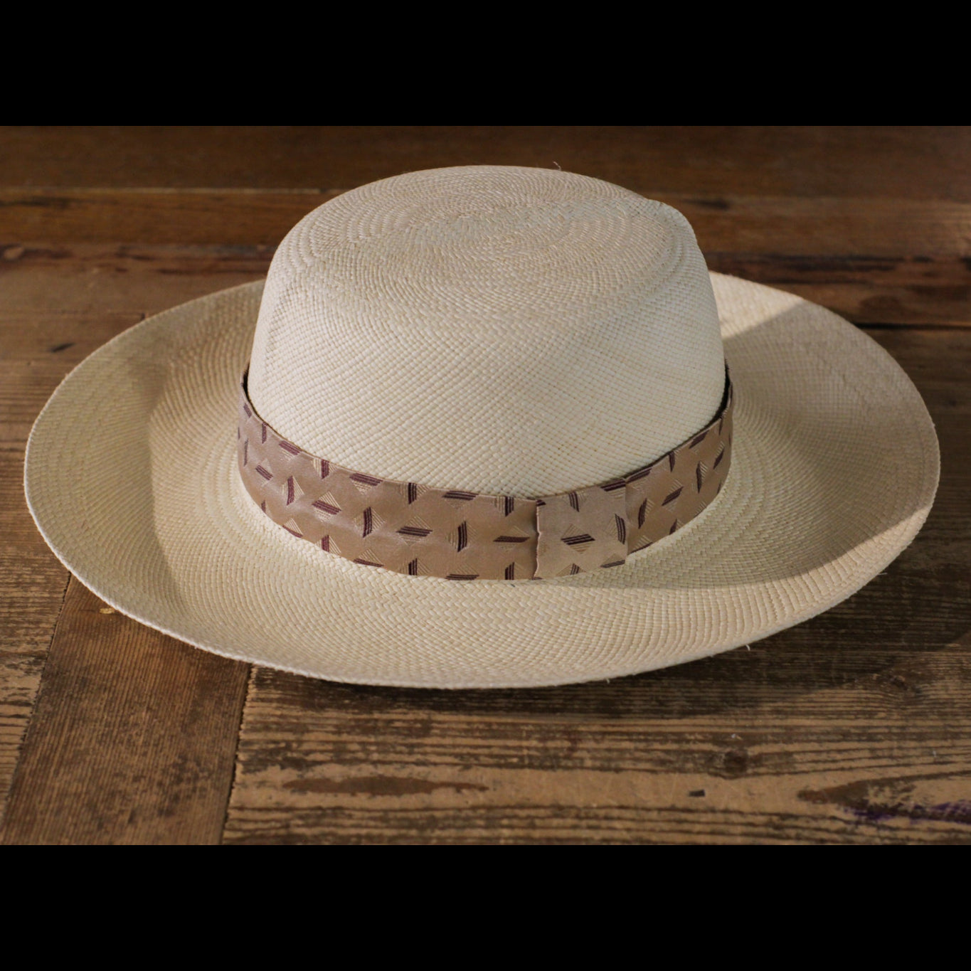 cappello-panama-autentico-gold-rectangle-cappellificio-biellese-1935 image 1