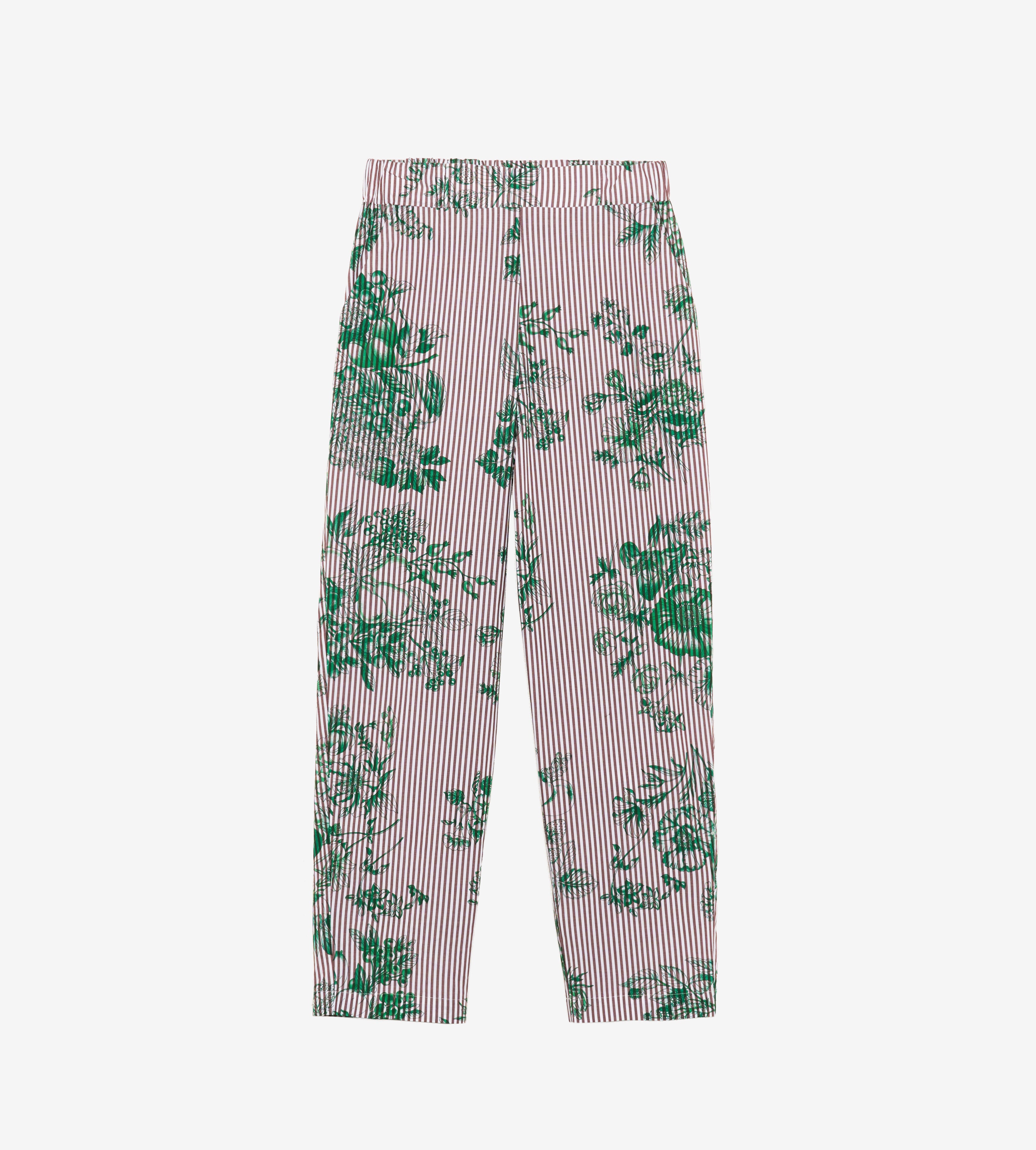 mantero-1902-doris-pantaloni-cropped-sartoriali-con-tasche-francesi-made-in-ital image 2
