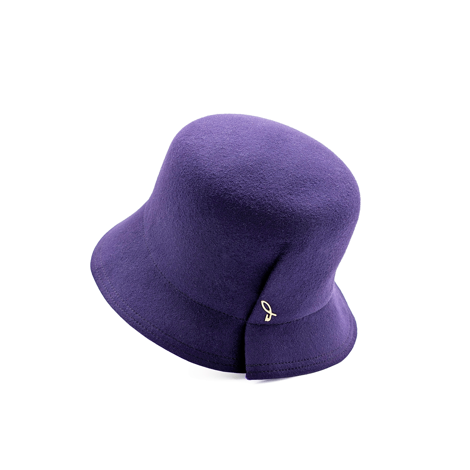 doria-1905-dalida-cappello-a-cloche-in-feltro-di-lana-viola image 1