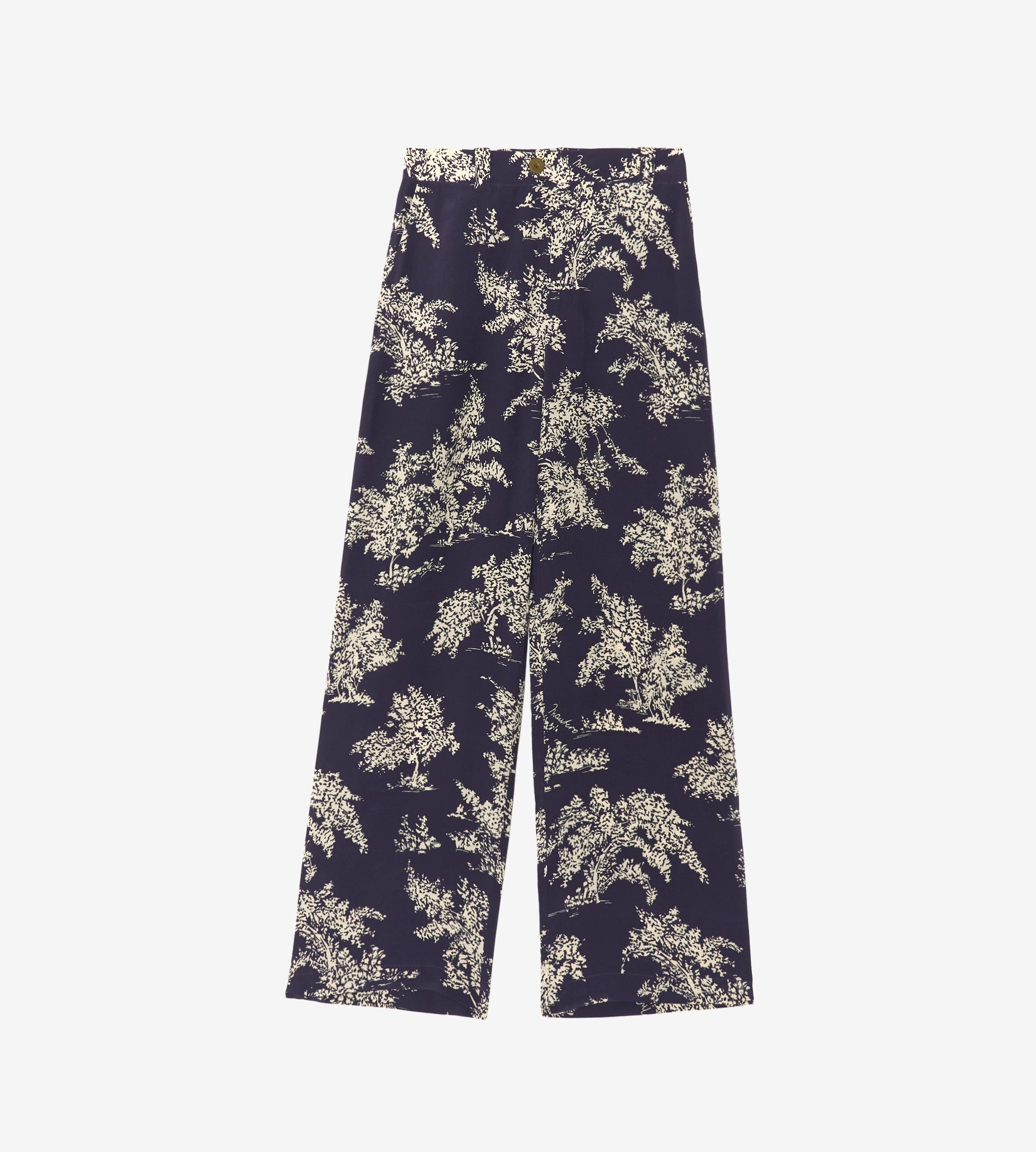 mantero-1902-alice-pantaloni-palazzo-in-seta-con-cintura-sagomata-made-in-italy image 1