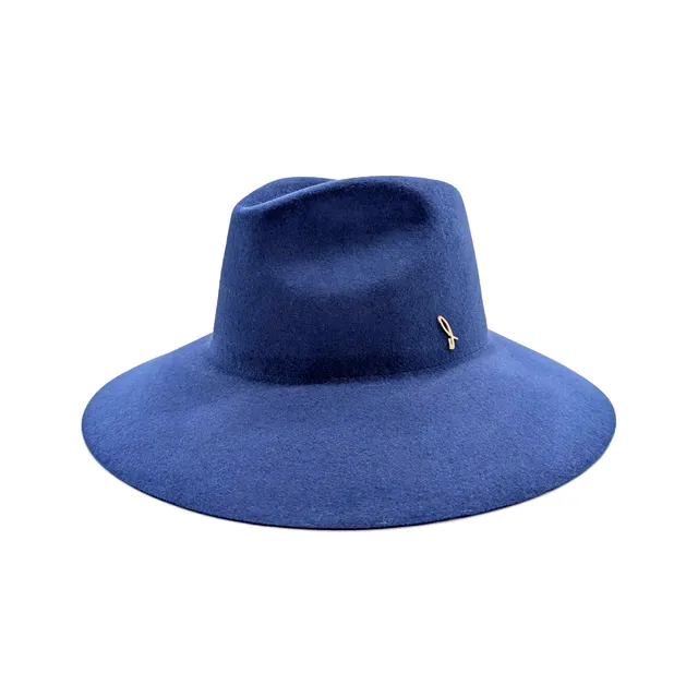 doria-1905-ariel-cappello-a-tesa-larga-in-feltro-di-lana-blu-elettrico image 1