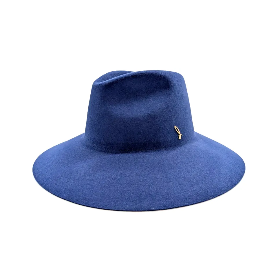 doria-1905-ariel-cappello-a-tesa-larga-in-feltro-di-lana-blu-elettrico image 1