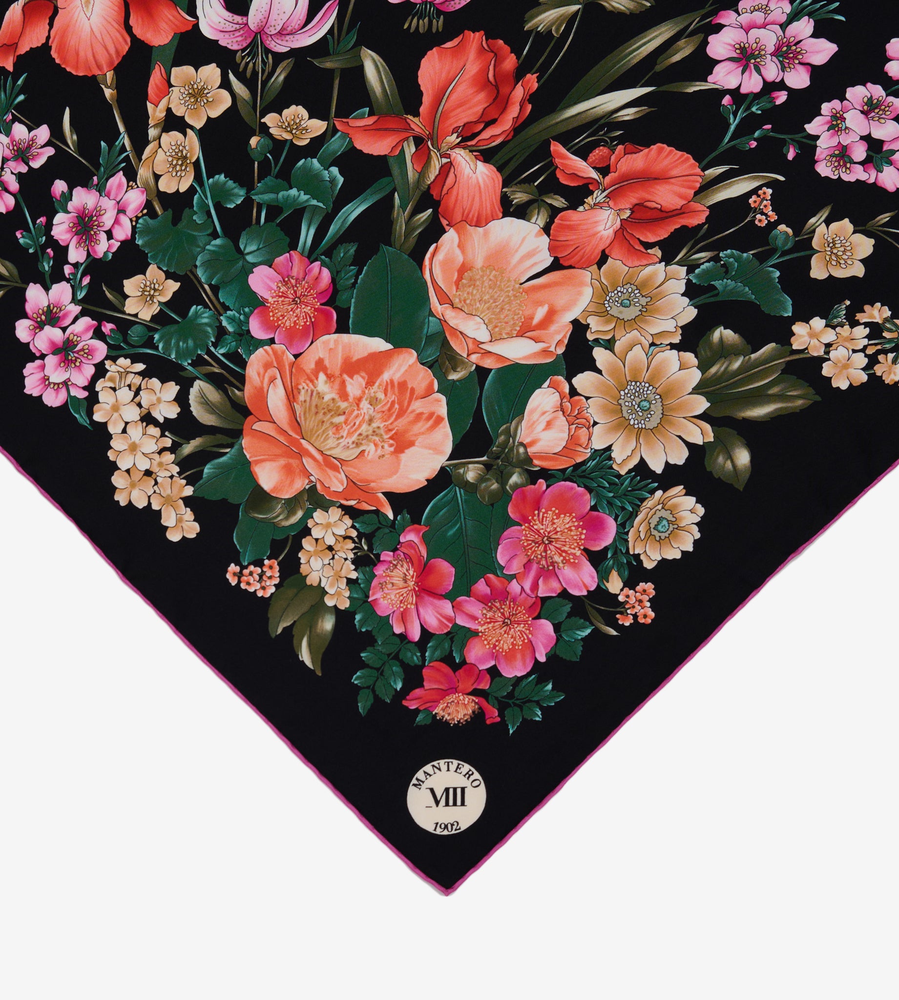 mantero-1902-archivio-le-quattro-stagioni-classic-carr-90x90-cm-orlato-a-mano-ro image 3