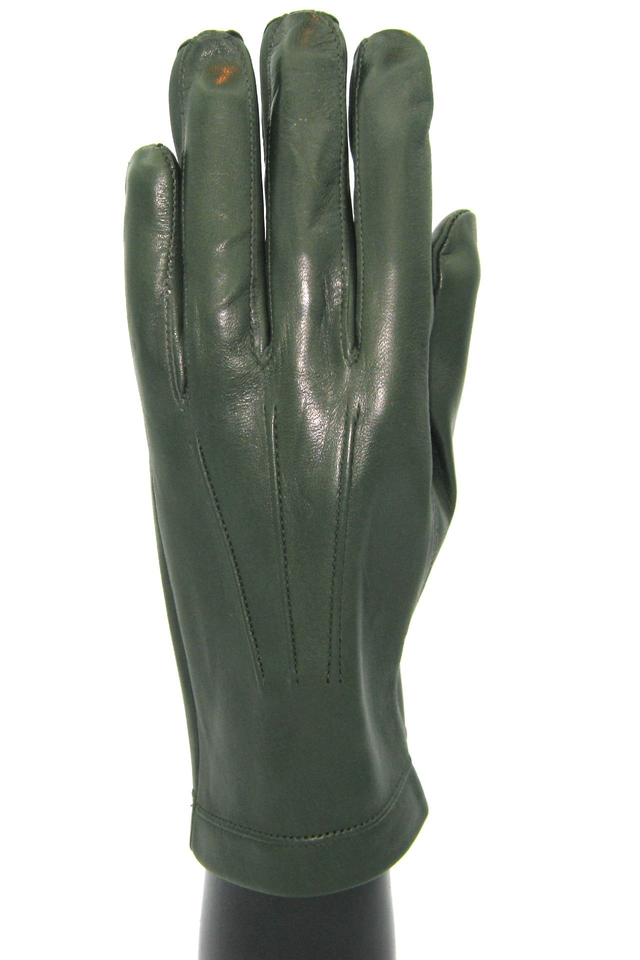 sermoneta-gloves-guanto-classico-2bt-in-nappa-foderato-seta-verde-scuro image 5