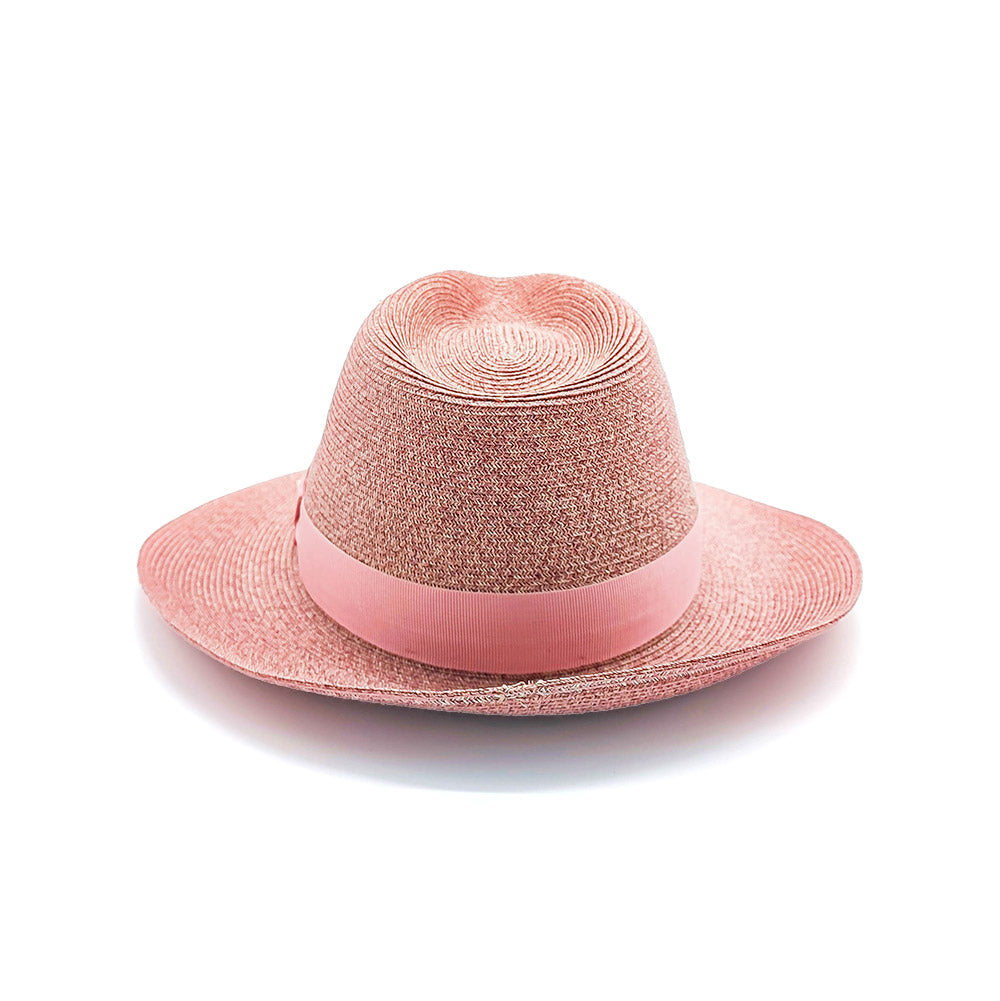 doria-1905-cappello-drop-arrotolabile-treccia-papier-rosa-peonia image 4