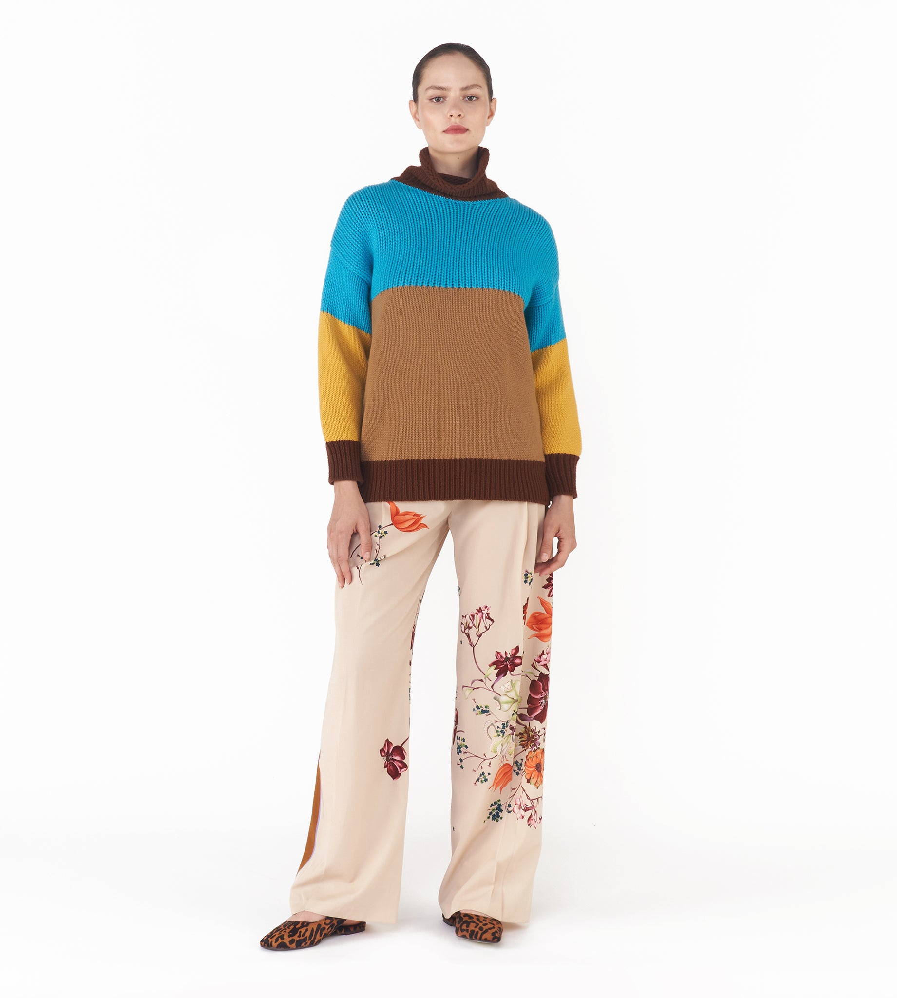 mantero-1902-laura-maglione-a-collo-alto-in-lana-con-lavorazione-block-color-mad image 3
