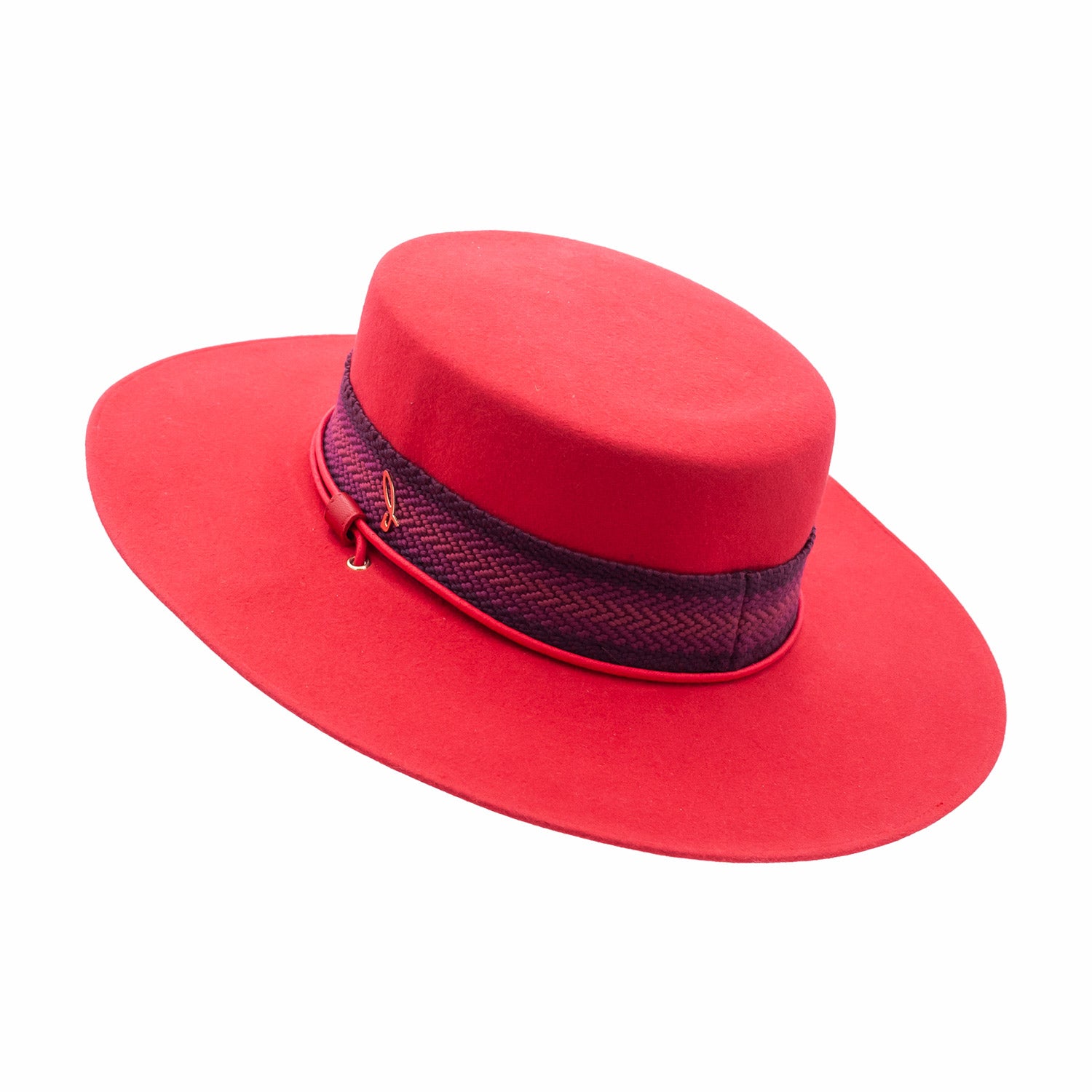 doria-1905-salento-toledo-cappello-tesa-larga-in-feltro-rosso image 3
