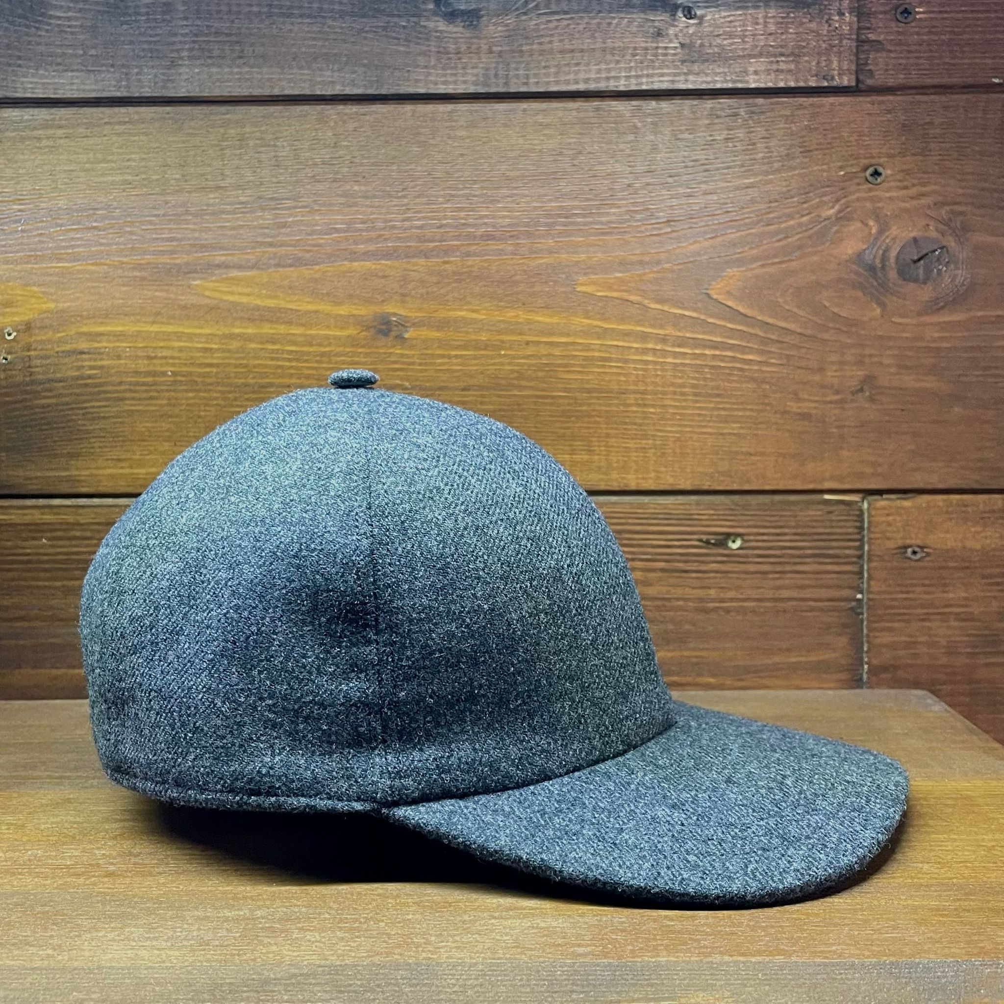 cappellificio-biellese-1935-berretto-da-baseball-grigio-scuro-in-lana image 3