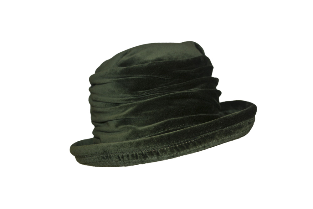 grevi-seiss-cloche-drappeggiata-a-mano-con-fodera-in-tweed image 1
