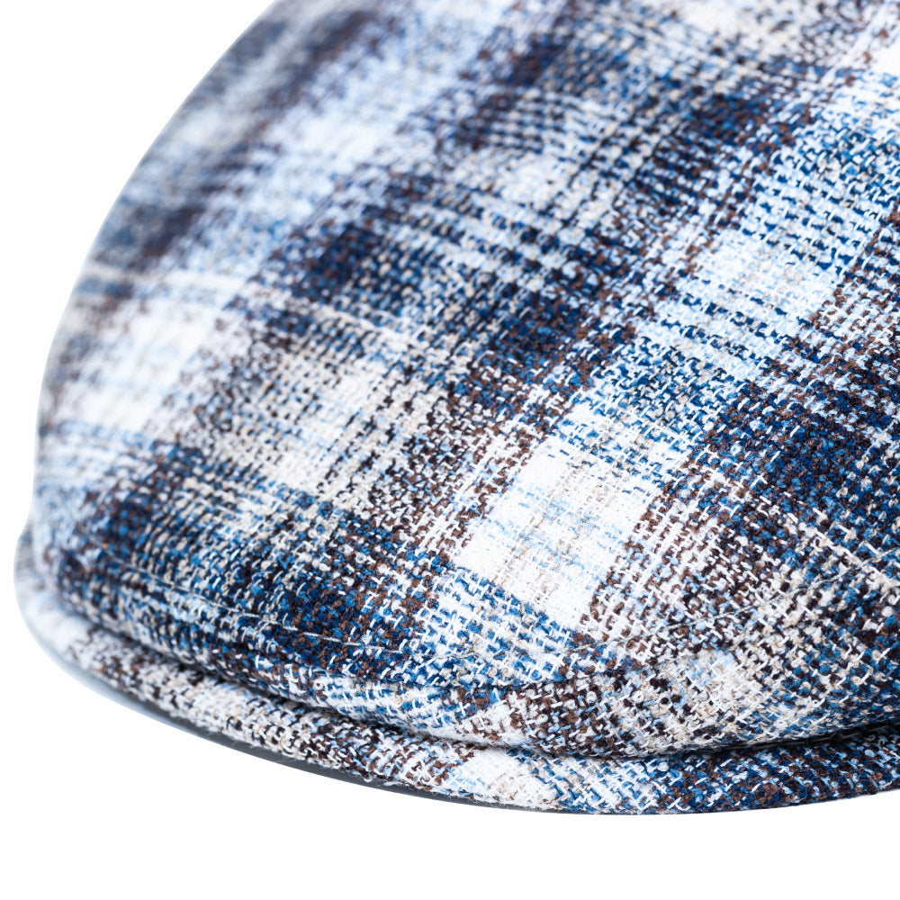 doria-1905-hobo-coppola-piatta-in-tartan-tufo-cielo-panna image 2