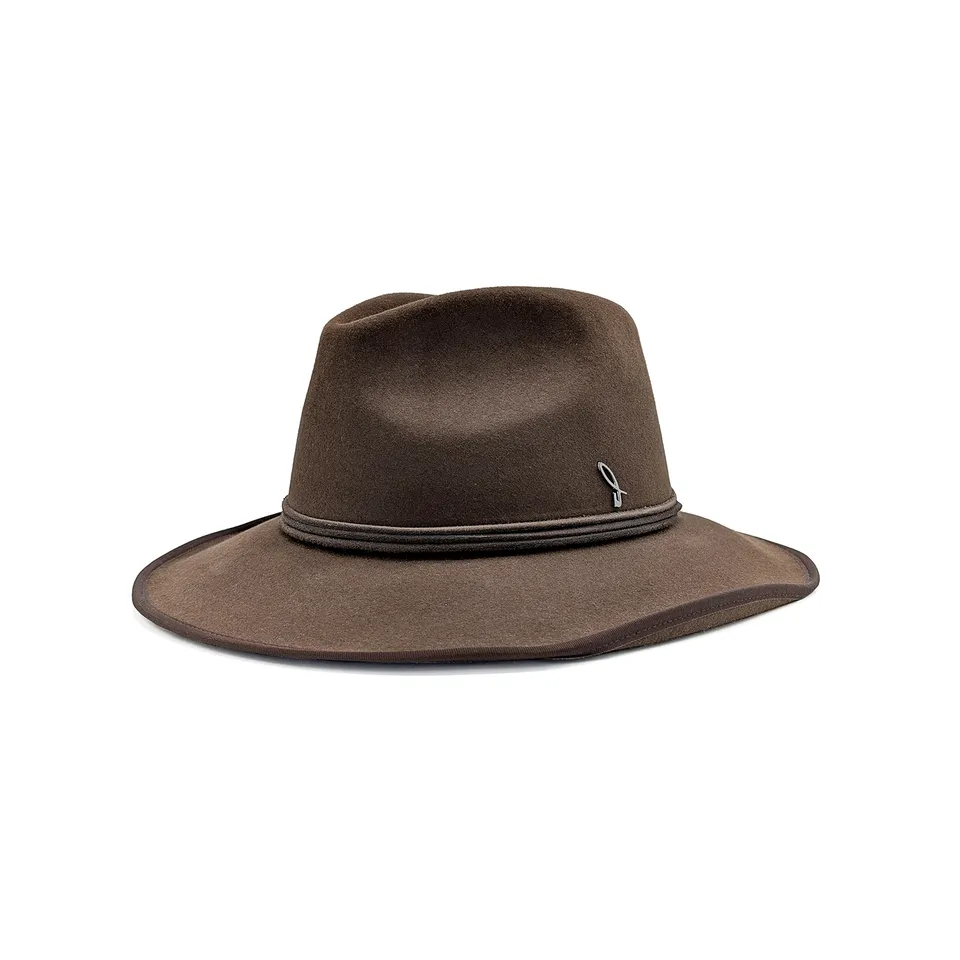 doria-1905-jesse-cappello-western-drop-in-feltro-lapin-marrone image 1