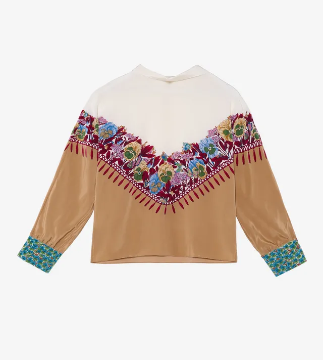 mantero-1902-tecla-blusa-con-colletto-reversibile-in-seta image 1