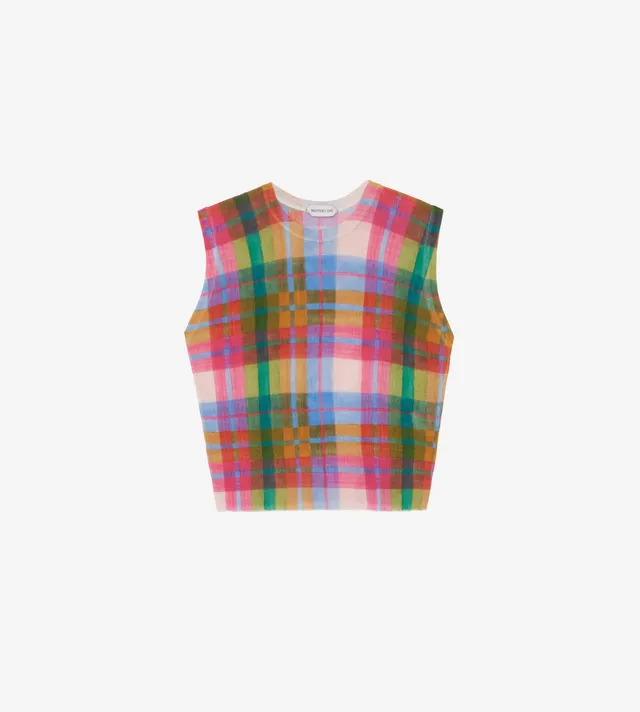 mantero-1902-meghan-top-di-maglia-in-cotone-cropped image 1