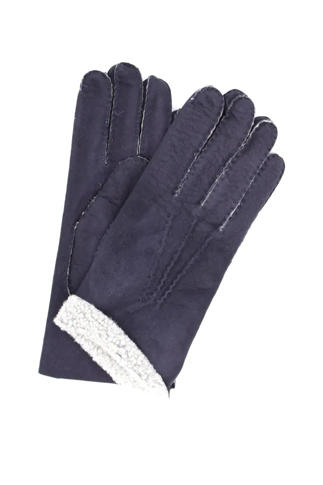 sermoneta-gloves-guanto-artik-in-pelle-di-montone-rovesciato-cucito-a-mano-navy image 1