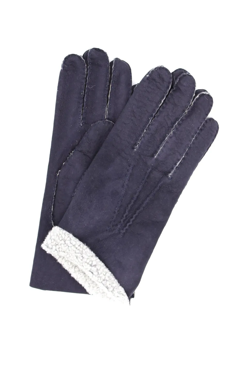 sermoneta-gloves-guanto-artik-in-pelle-di-montone-rovesciato-cucito-a-mano-navy image 1
