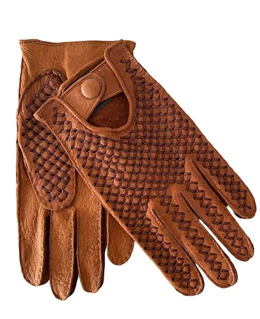 merola-gloves-pecary-guanti-da-guida-intrecciati-a-mano-pelle-di-pecari image 1