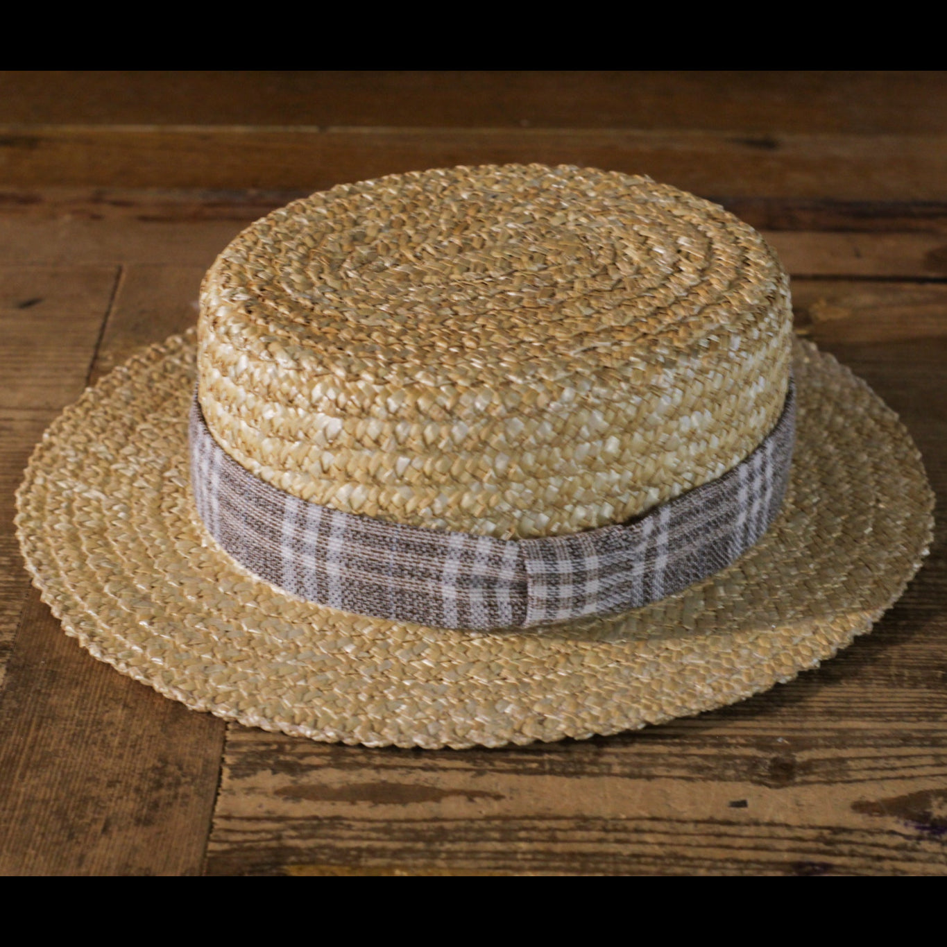 cappellificio-biellese-1935-boater-paglia-intrecciata-rigida-fantasia-light-grey image 1