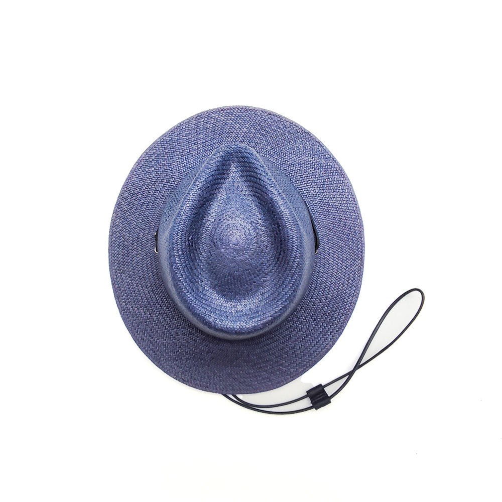 doria-1905-hoodoo-drop-cappello-panama-brisa-western-blu-notte-con-sottogola image 5