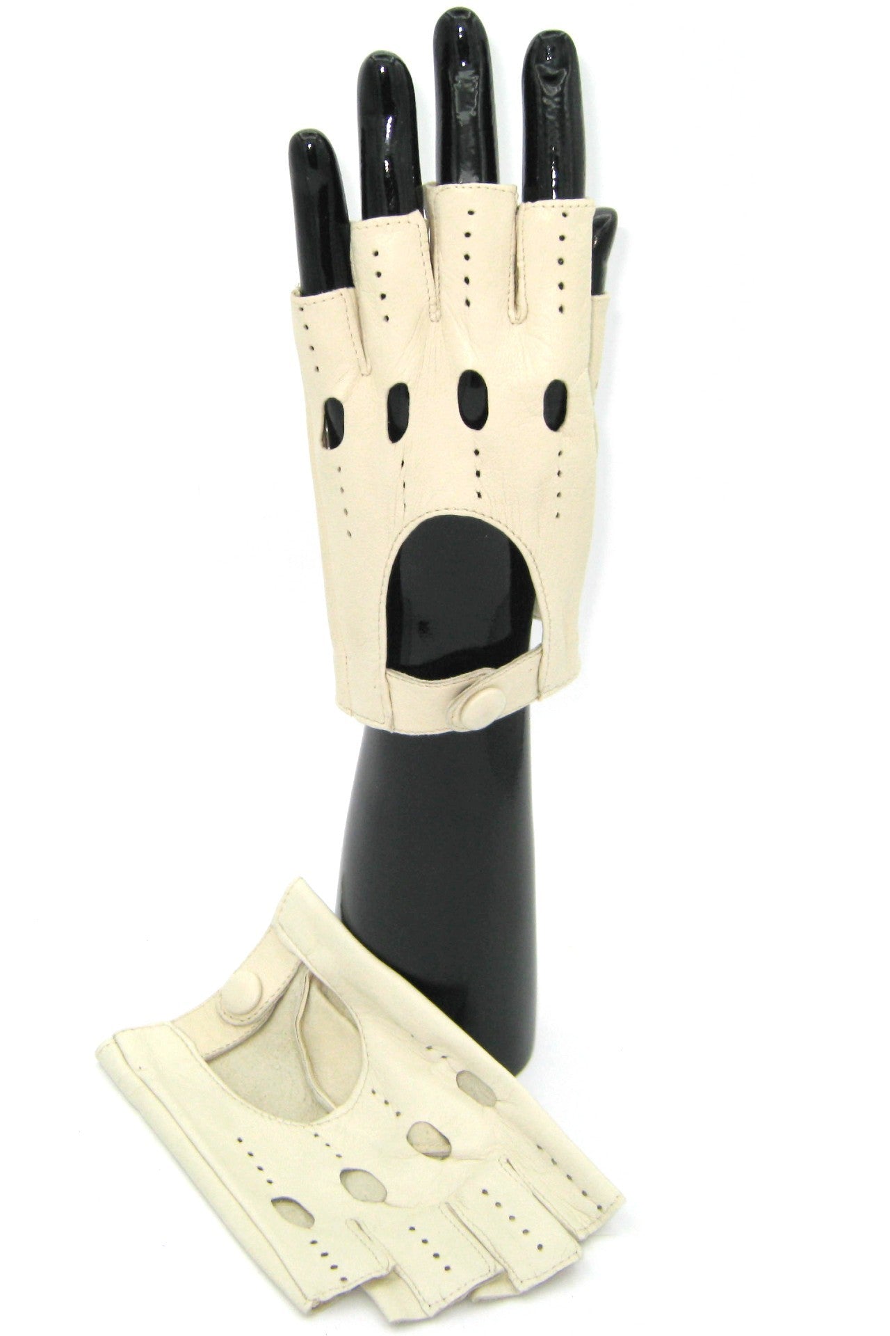 sermoneta-gloves-guanto-nappa-da-guida-mezze-dita-panna image 4