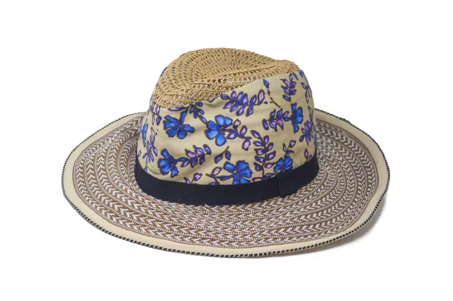 grevi-sunny-fedora-treccia-traforata-fascia-fantasia-tesa-8-cm image 1
