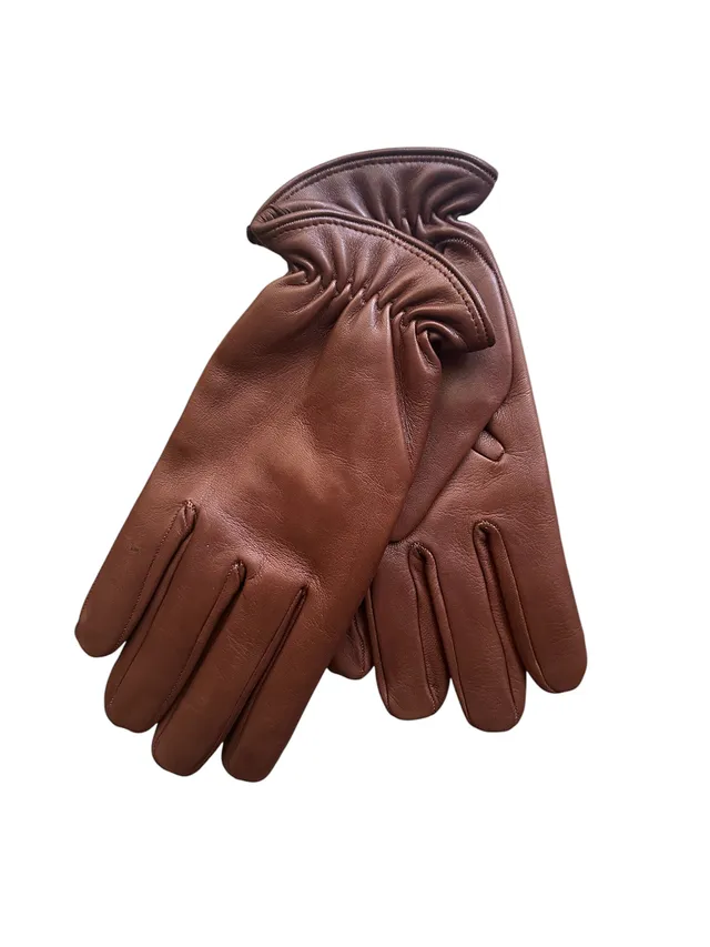 merola-gloves-guanti-in-pelle-nappa-foderati-in-cashmere-color-cuoio image 1