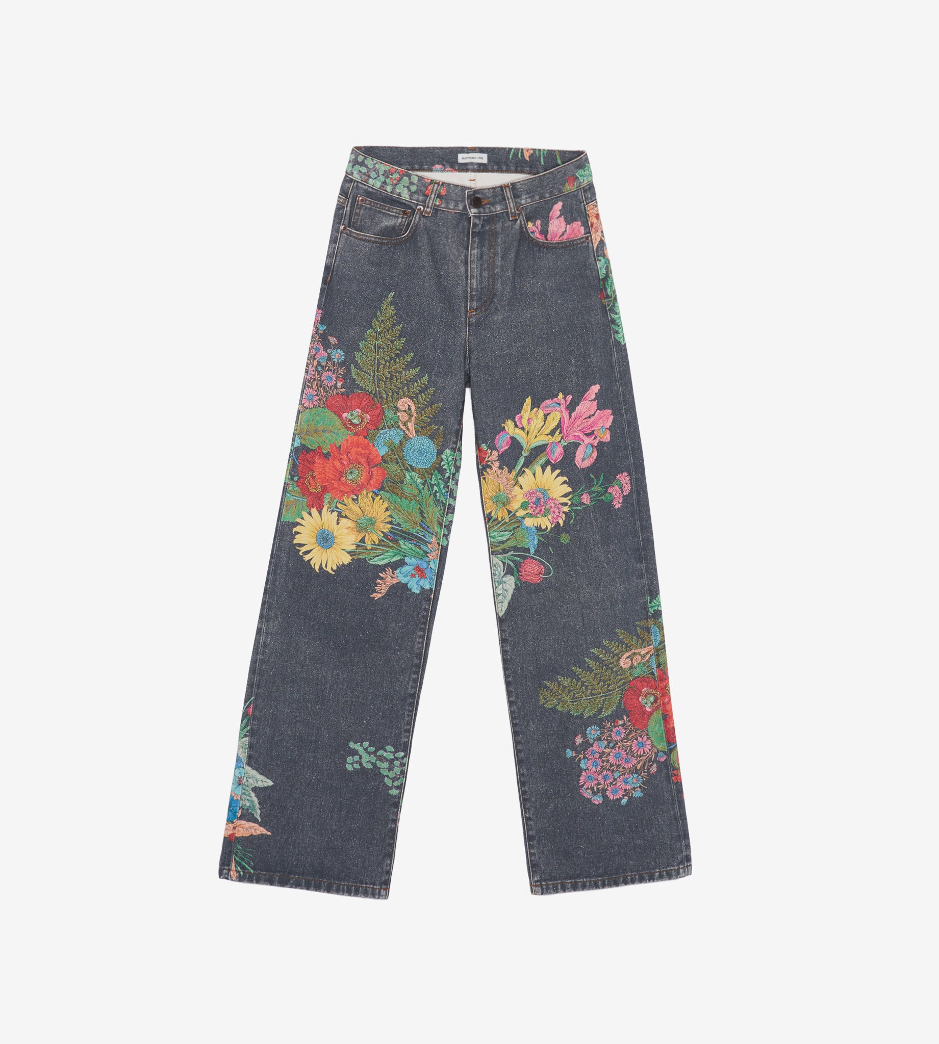 mantero-1902-marghe-jeans-in-cotone-stampato-effetto-stone-washed-gamba-larga-co image 1